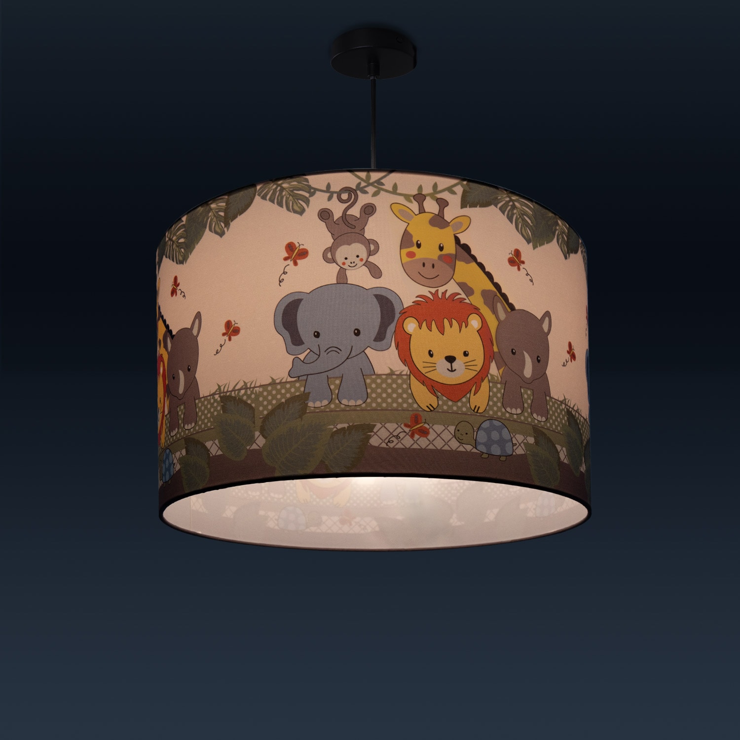 Deckenlampe Paco Kinderlampe E27 1 Dschungel-Tiere, Garantie 634«, flammig-flammig, mit XXL Pendelleuchte kaufen Kinderzimmer, LED | »Diamond 3 online Jahren Home