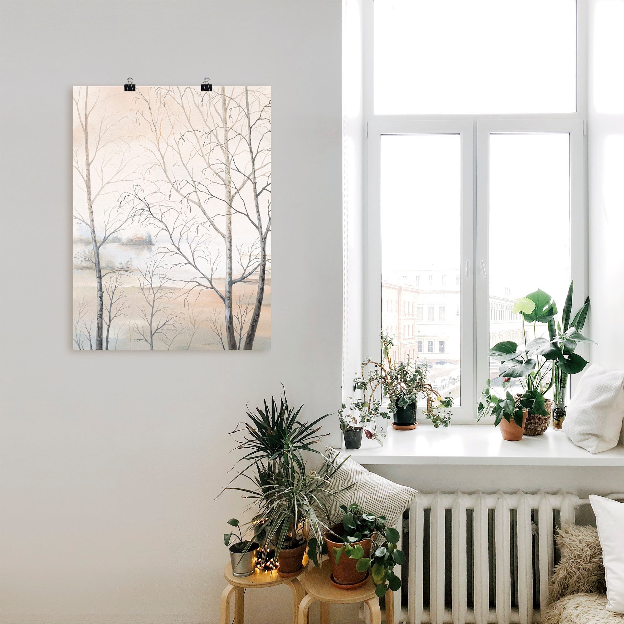 Artland Wandbild »Seeufer am Wald II« Gewässer 1 Stk. tlg. als Leinwandbild, Poster, Wandaufkleber in verschied. Größen