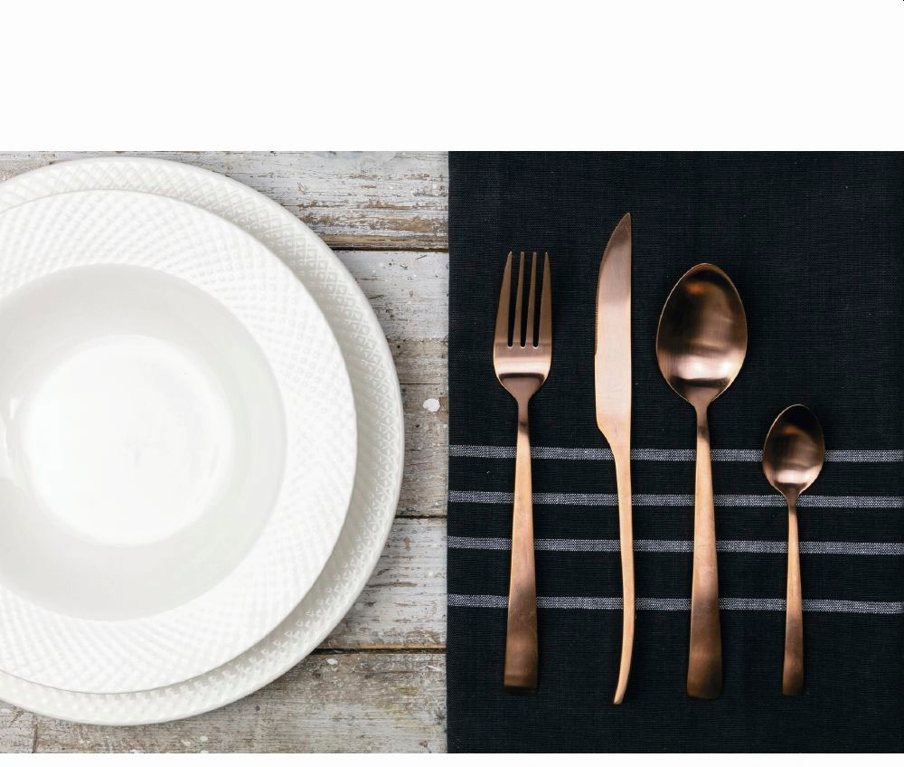 Villa d'Este Besteck-Set »Park Avenue Kupfer«, (Set, 24 tlg.), Essbesteck-Set