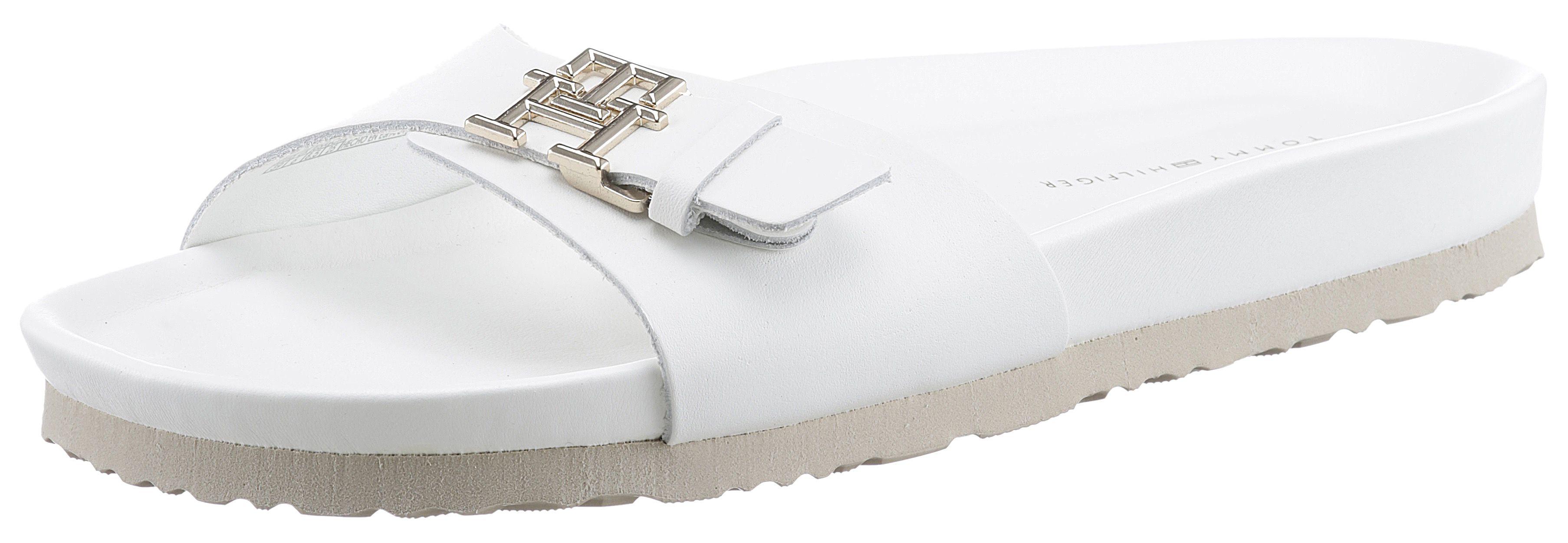 Pantolette »TH MULE SANDAL LEATHER«, mit verstellbarer Schnalle