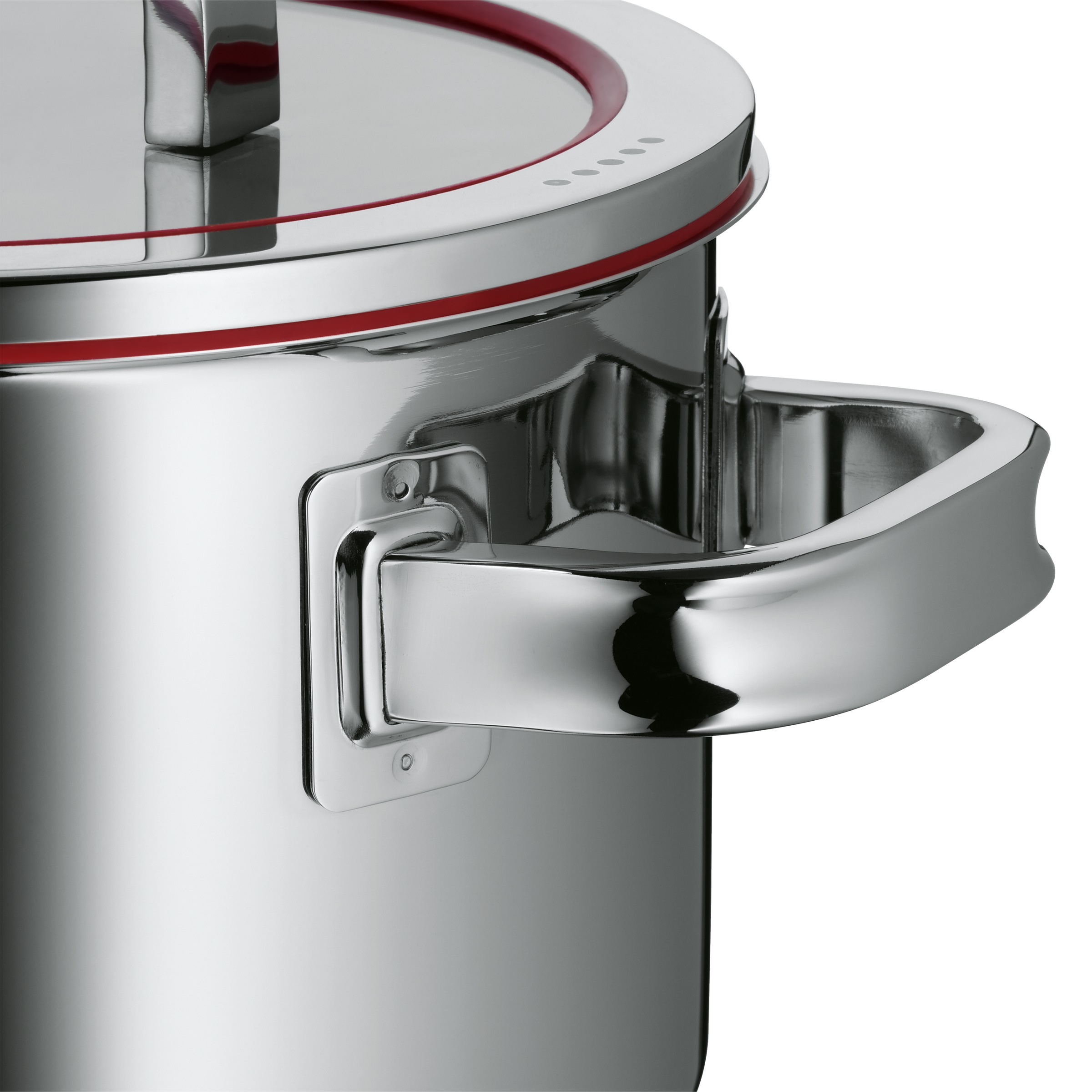 WMF Fleischtopf »Function 4«, Cromargan® Edelstahl Rostfrei 18/10, (2 tlg.), wärmereduzierende Griffe, mit 4 Abgießfunktionen, Innenskalierung