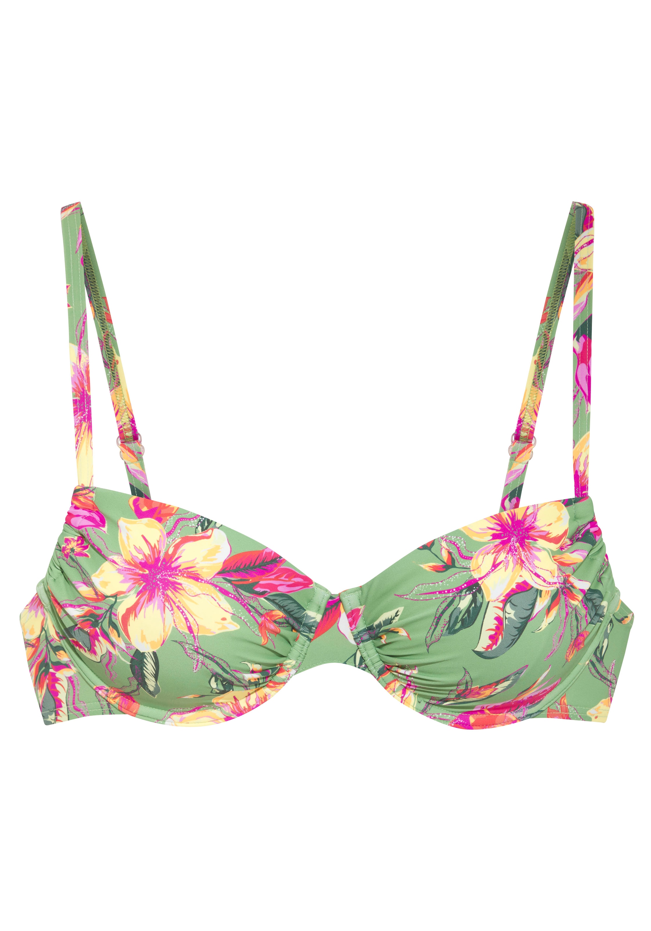 LASCANA Bügel-Bikini-Top »Malia«, mit tropischem Print