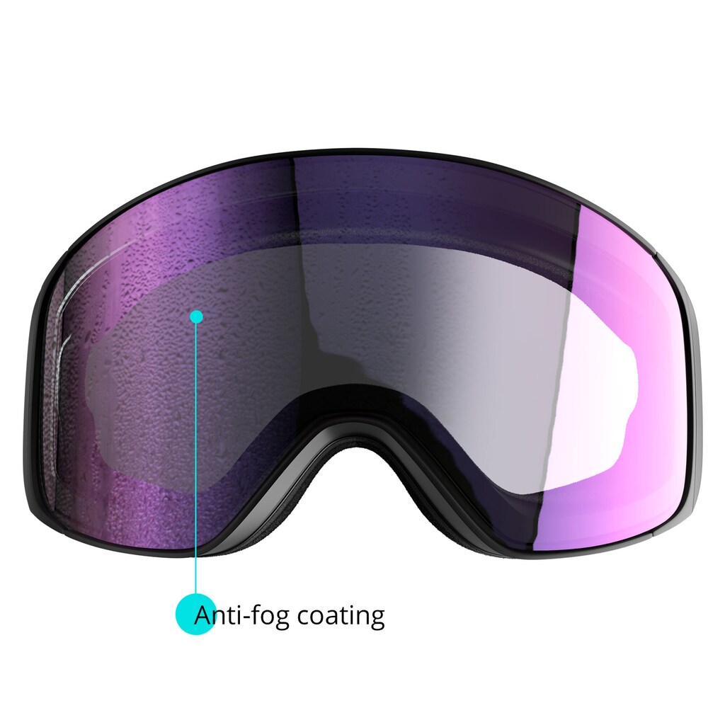 YEAZ Snowboardbrille »Ski- und Snowboard-Brille pink/weiss STEEZE«
