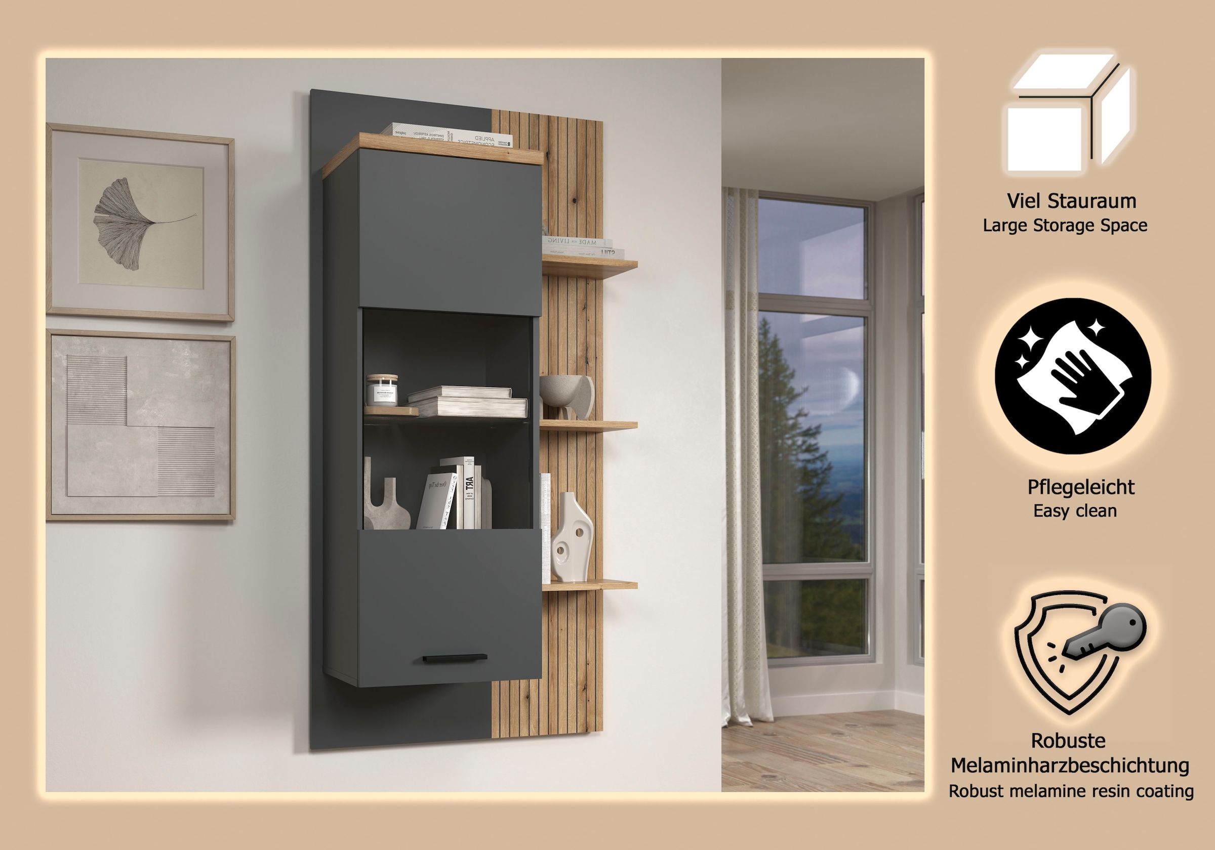 Home affaire Hängevitrine »Bajo« 1 Stk. tlg.