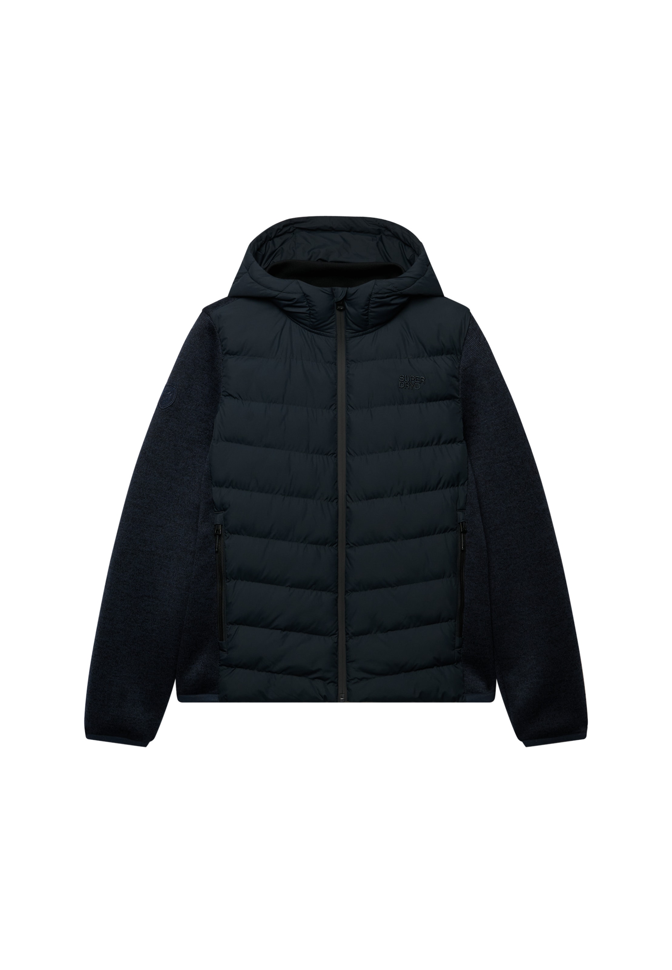 Superdry Hybridjacke »HOODED STORM KNIT HYBRID JKT« mit Kapuze Kunstfaser, slim fit