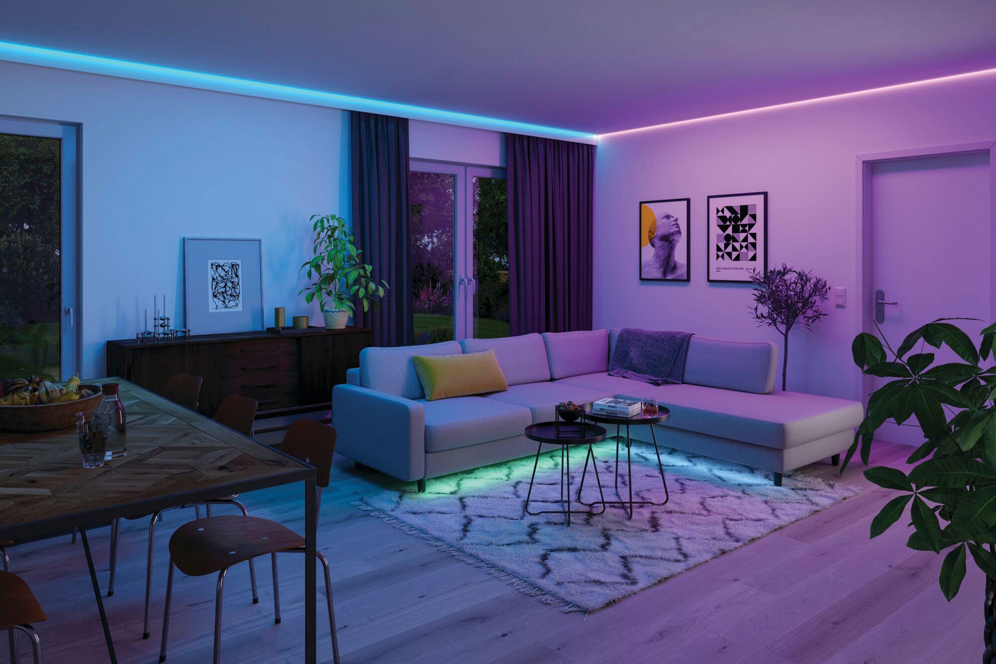 Paulmann LED-Streifen »MaxLED 1000 Stripe 2,5m RGBW IP44 Cover 3000K 28W 230/24V Silber«, 1 St.-flammig, RGBW