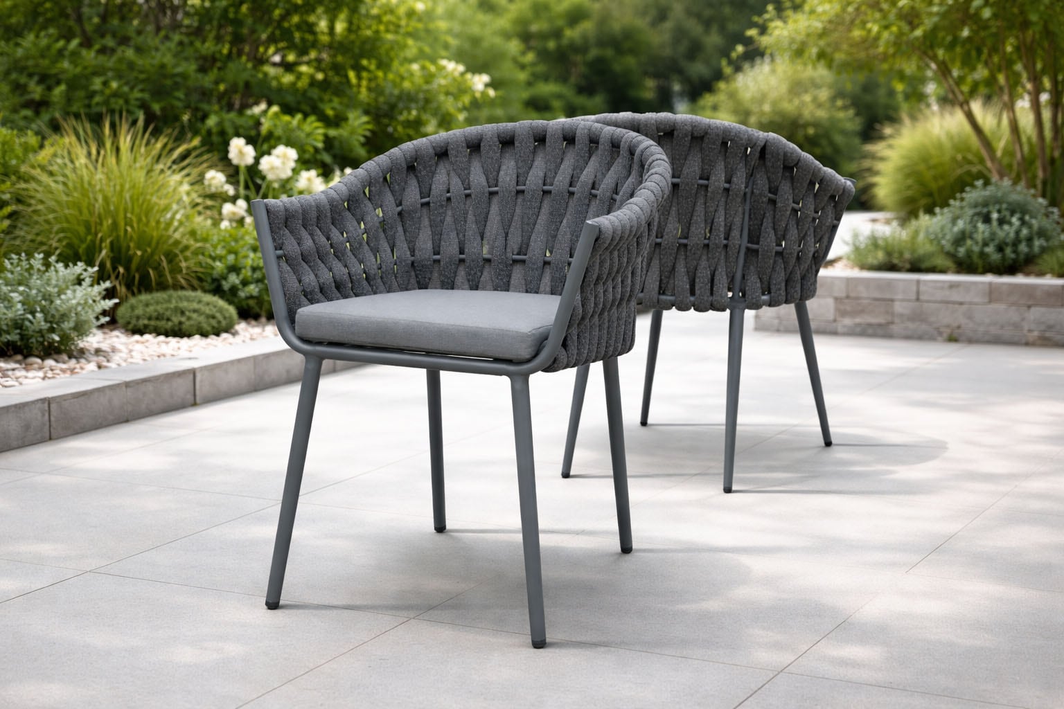 Destiny Garten-Essgruppe »MOLINO IMOLA Essgruppe 4 Se + Tisch 165/215x100cm, grau« Set,  Tisch ausziehbar