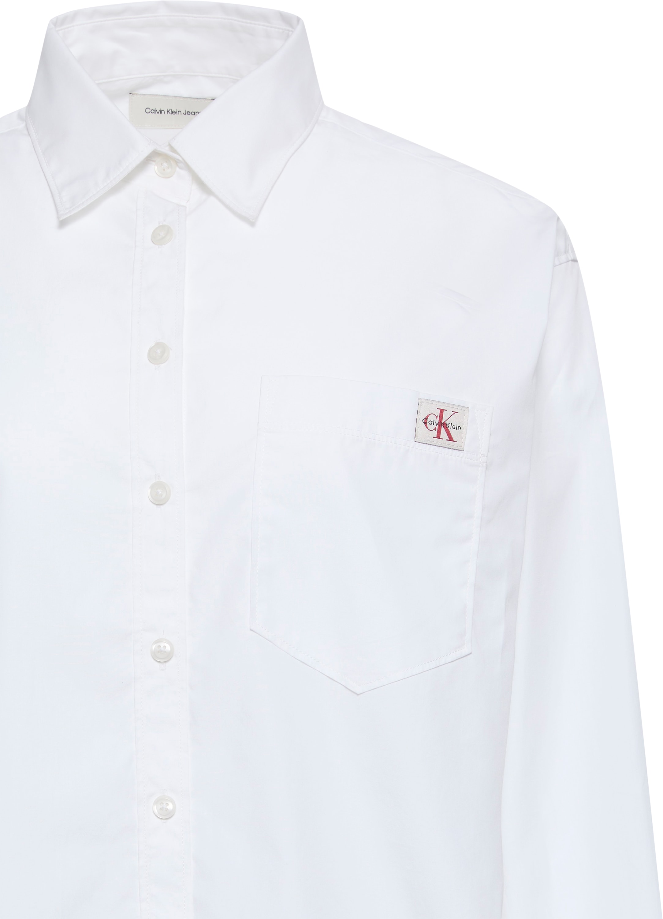Calvin Klein Jeans Hemdbluse »COTTON POPLIN RELAXED SHIRT« Regular fit mit Hemdblusenkragen