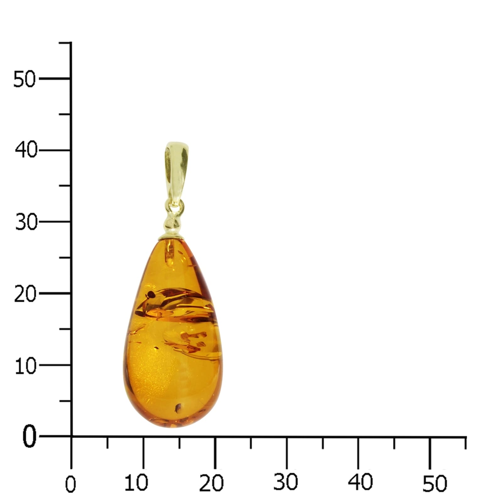 OSTSEE-SCHMUCK Kettenanhänger »- Klassisch 30 mm - Gold 333/000 - Bernstein - ,«