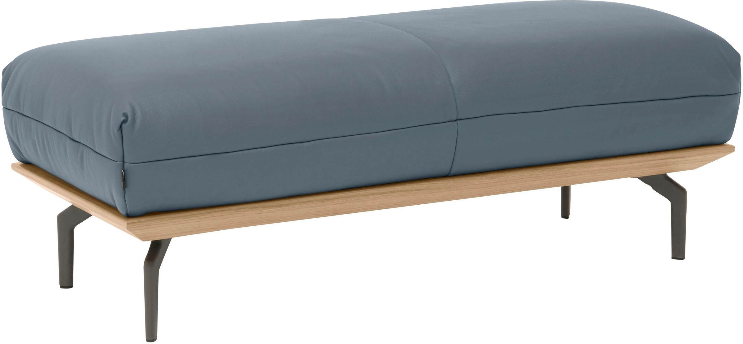 Creation BY ROLF BENZ Polsterhocker »CR.420, Designhocker, Sitzhocker«, in 2 Bezugsqualitäten, Holzrahmen in Eiche Natur oder Nussbaum