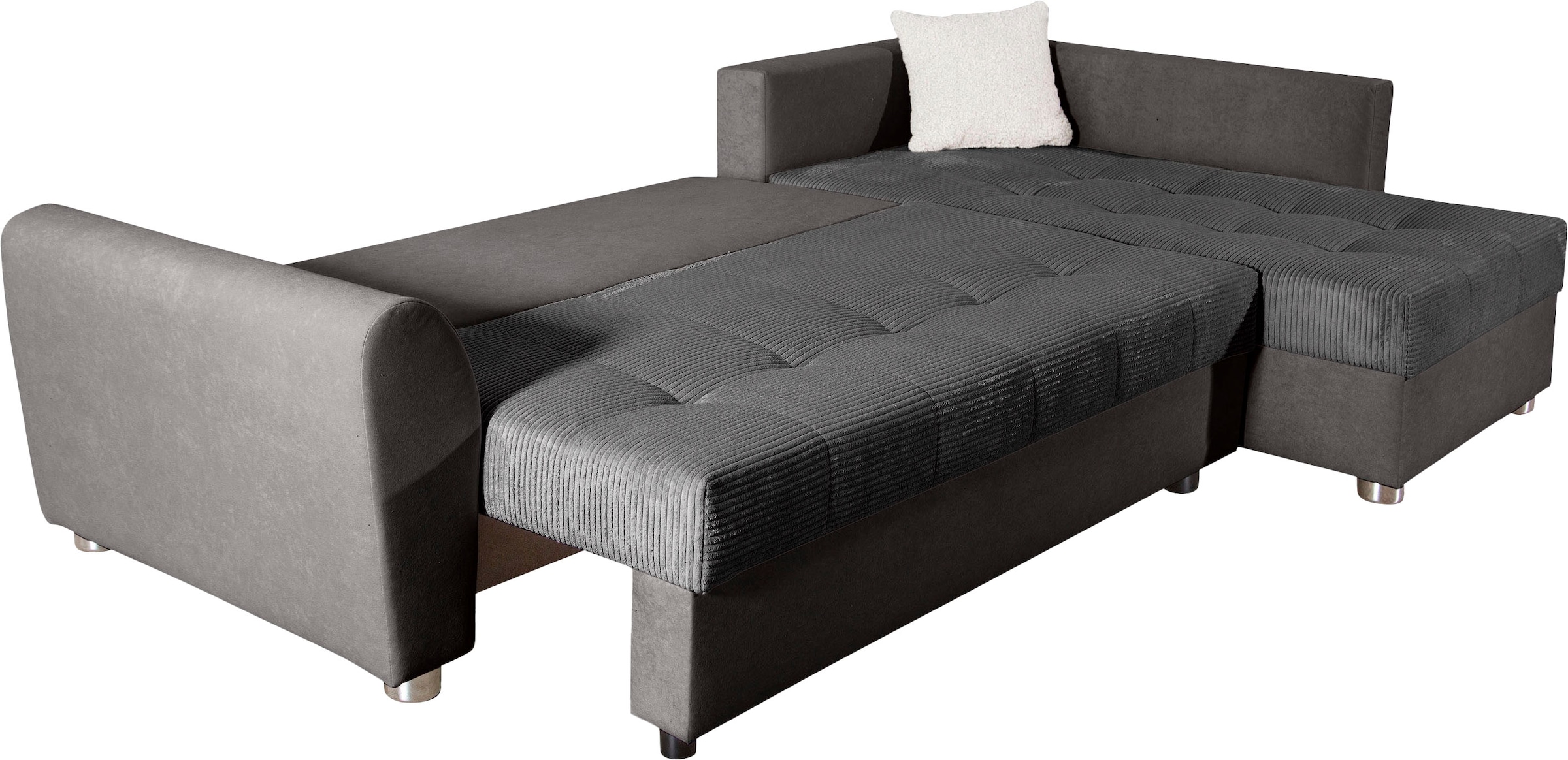 COLLECTION AB Ecksofa, Ecksofa,Bettfunktion,Bettkasten,Bonnelfederkern, Rückenkissen