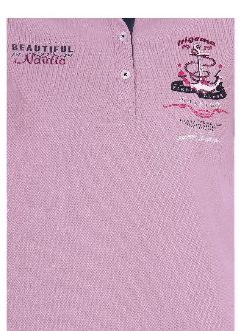 Poloshirt Poloshirt »TRIGEMA Trigema ♕ mit bei Damen Aufdruck« maritimem