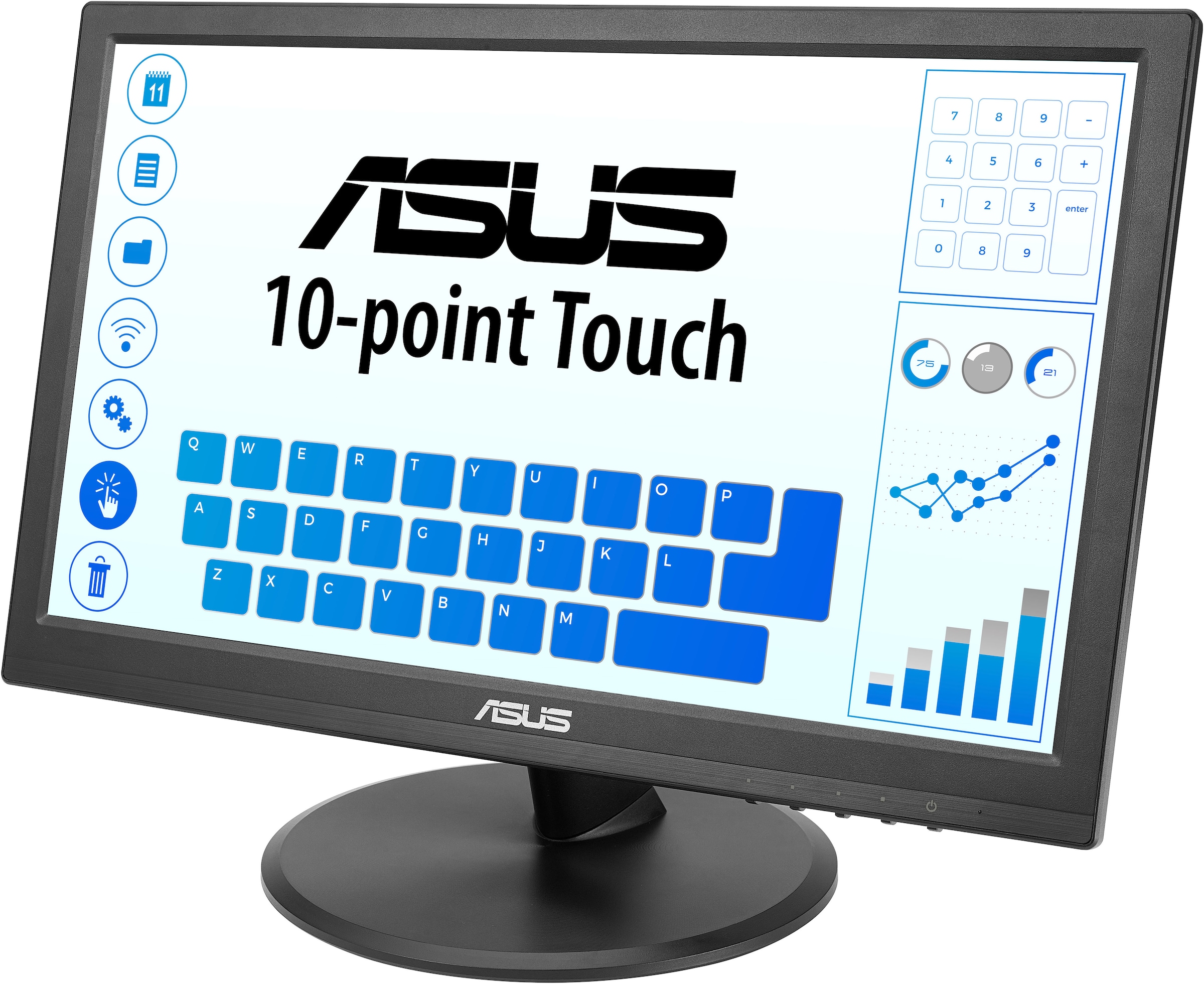 Asus LED-Monitor »VT169HE« 40 cm/16 ″  1920 x 1080 px Full HD 5 Reaktionszeit 60 Hz