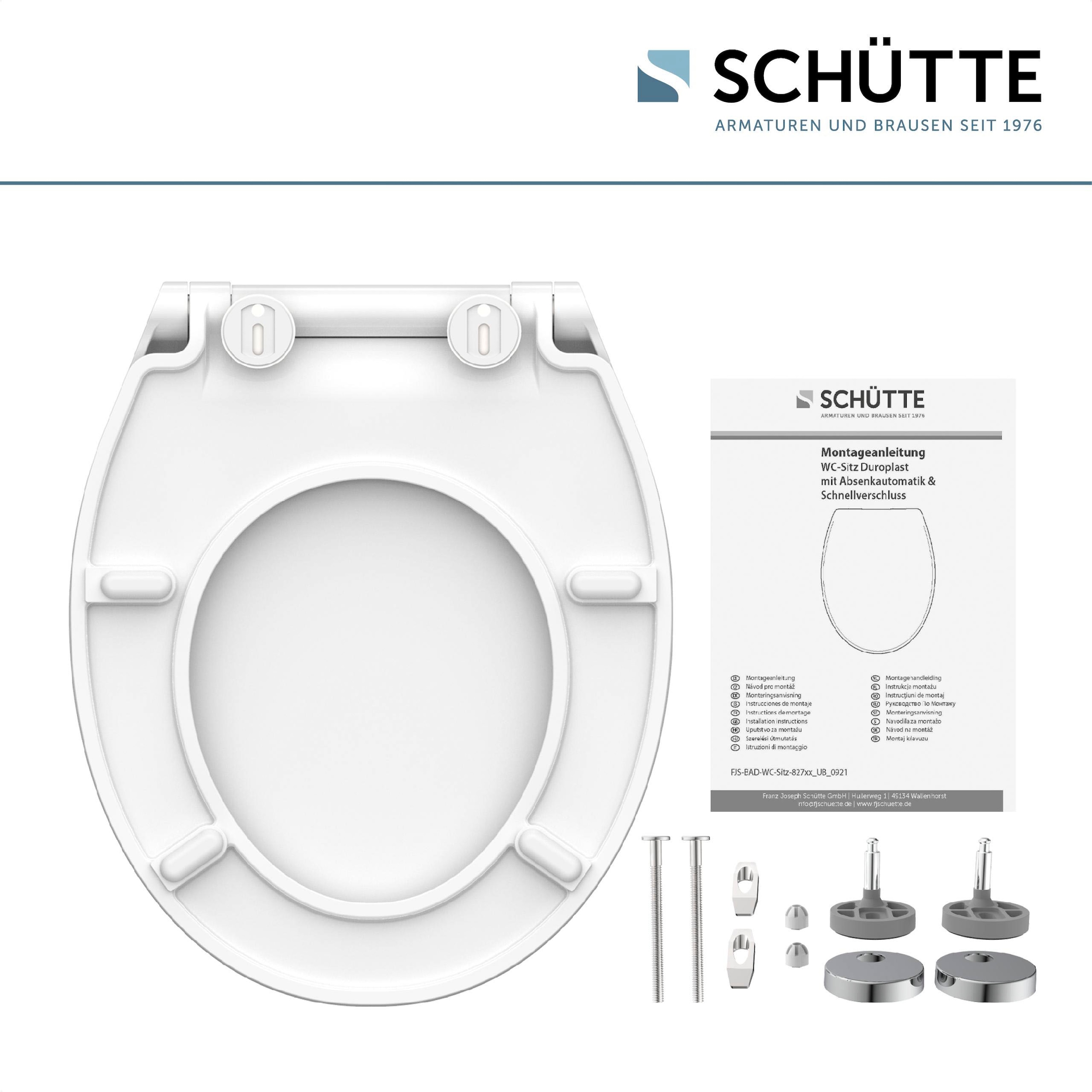 Schütte WC-Sitz »SLIM« Duroplast, Absenkautomatik, Schnellverschluss, besonders flache Form