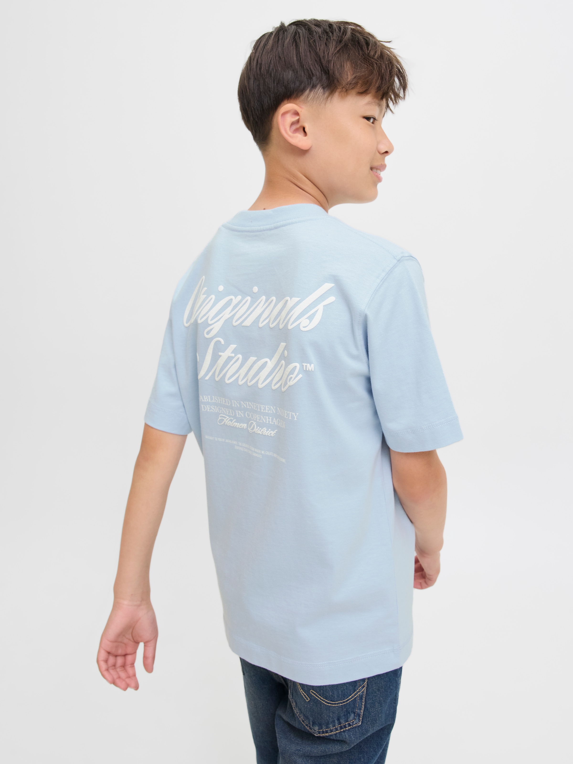 Jack & Jones Junior T-Shirt »JORNORREBRO TYPO TEE SS CREW NECK SN JNR«