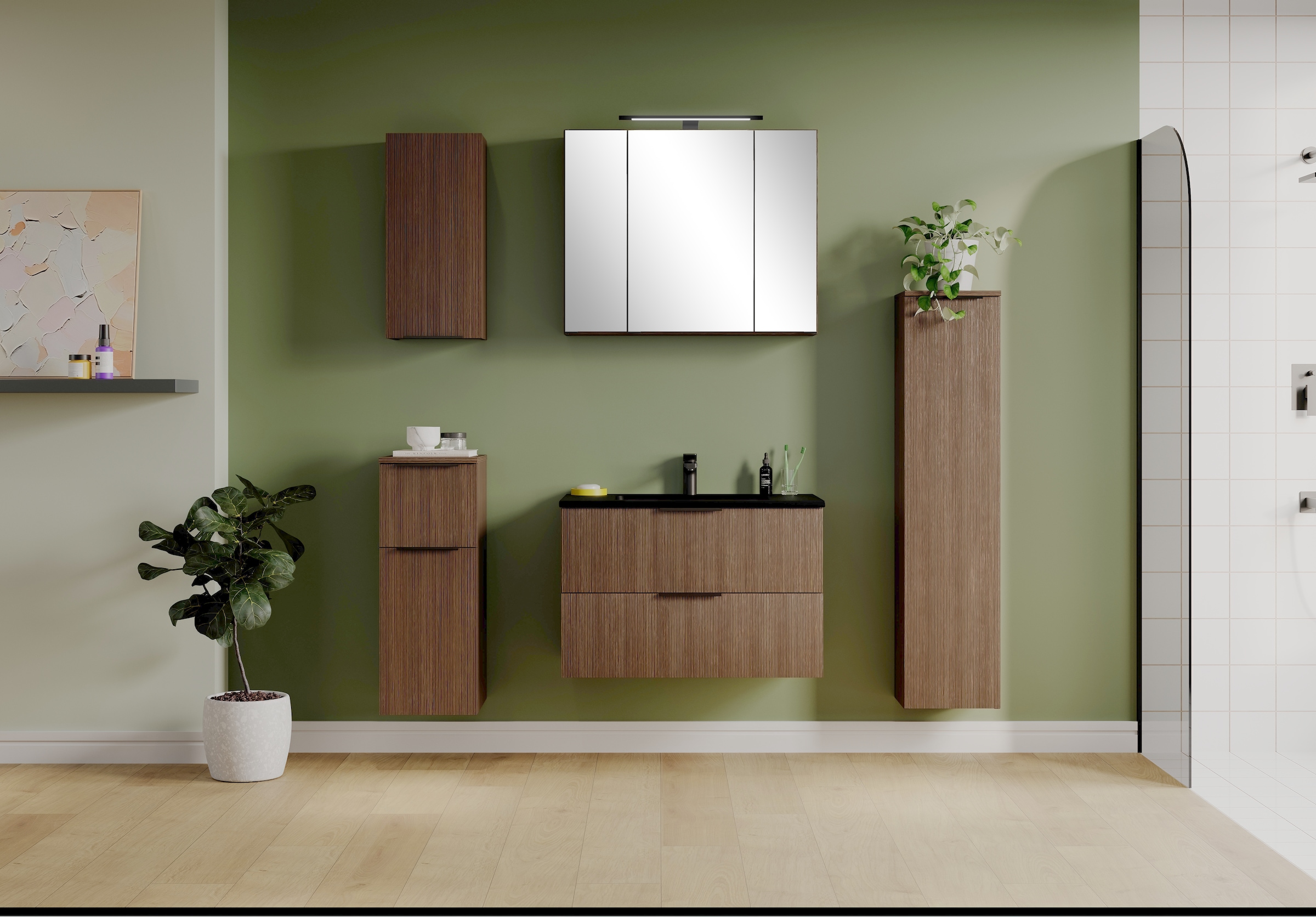 welltime Unterschrank, Welltime, B 30 cm, reversibel, gedämpfte Scharniere & Softclose-Fkt.