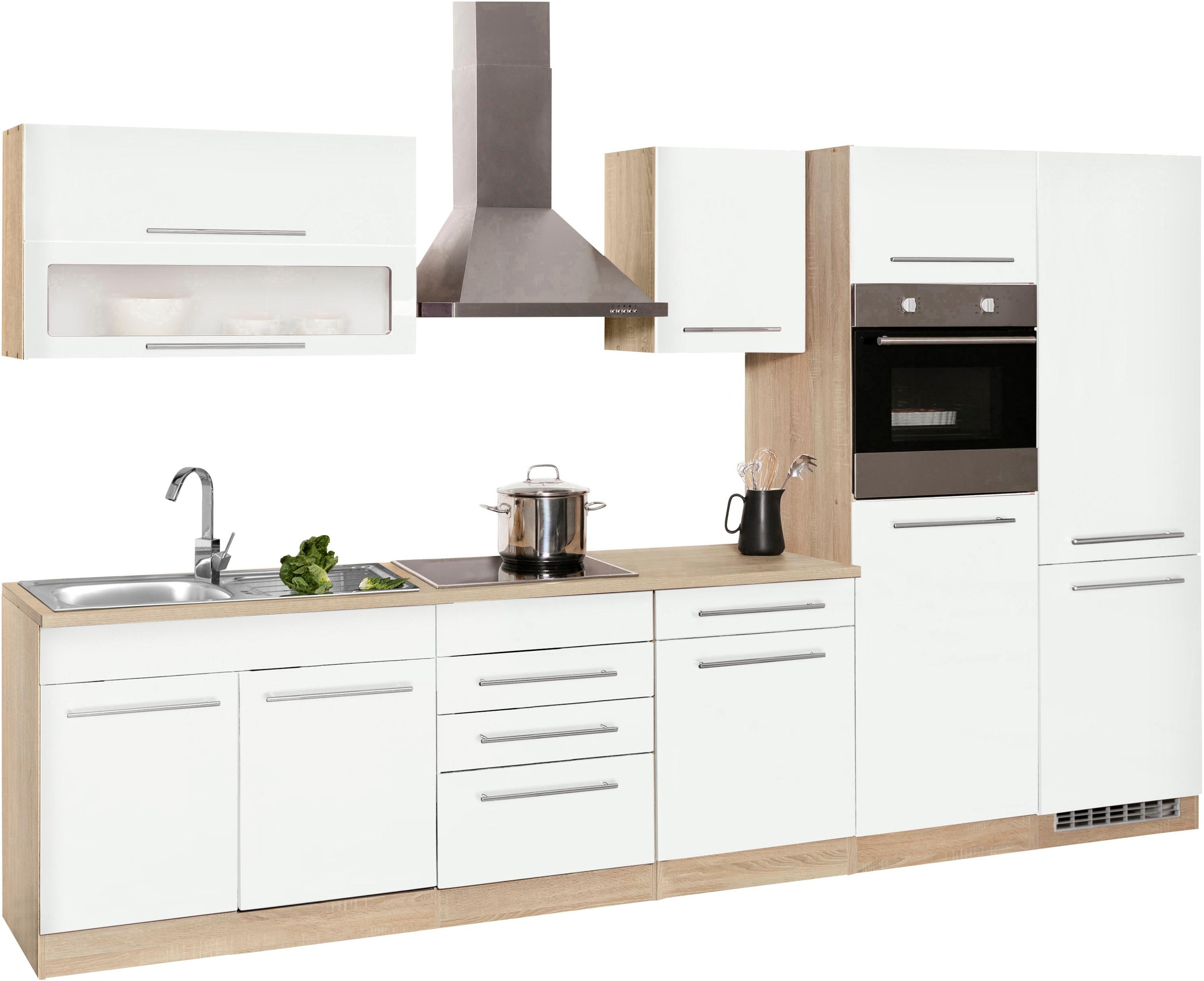 KOCHSTATION Küchenzeile »KS-Eton«, ohne E-Geräte, Breite 330 cm