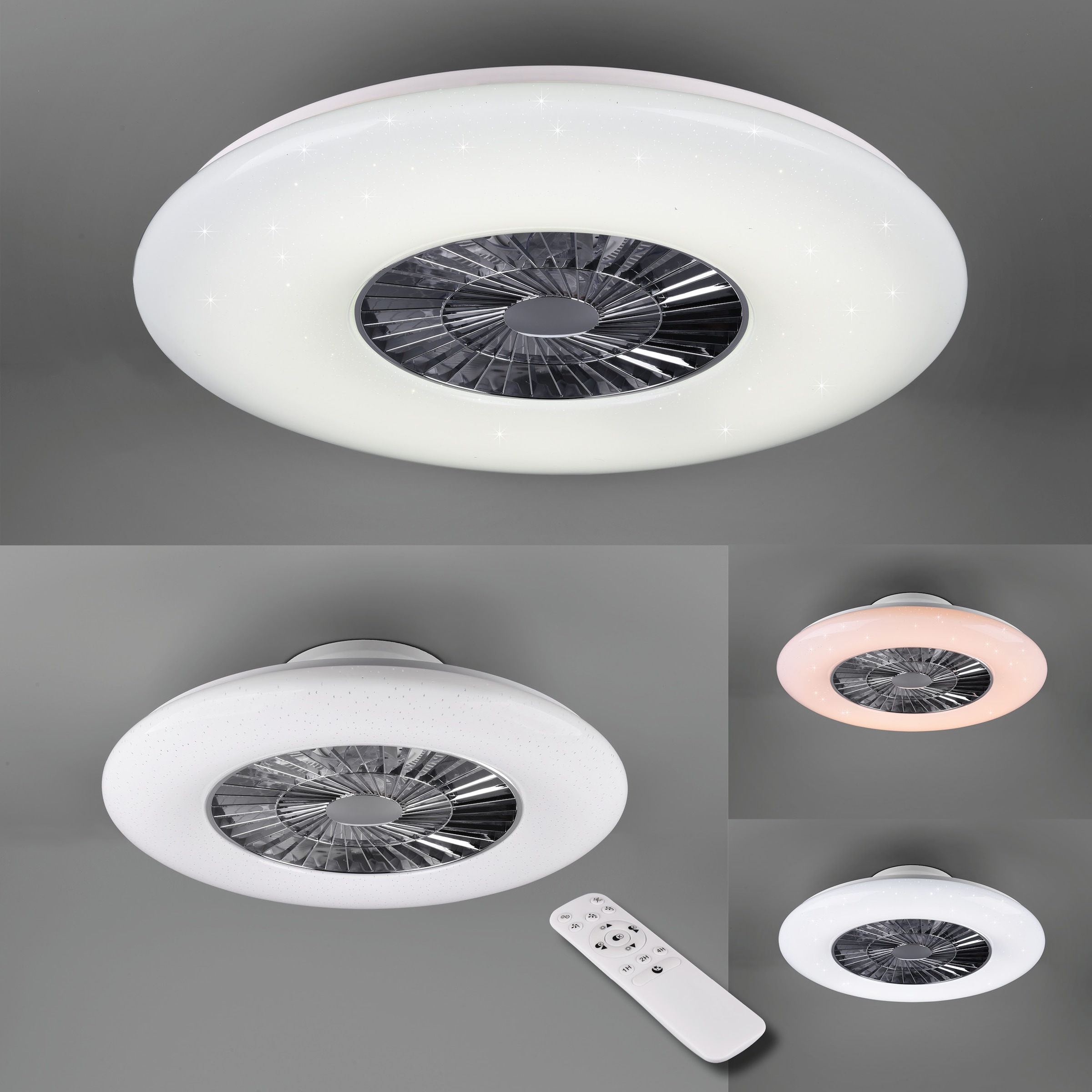 TRIO LED integrierter | Dimmer Ventilator, mit und 3 Ventilator »Visby«, Fernbedienung, XXL kaufen online Leuchte getrennt Nachtlicht. Jahren mit Leuchten schaltbar Deckenleuchte Garantie und