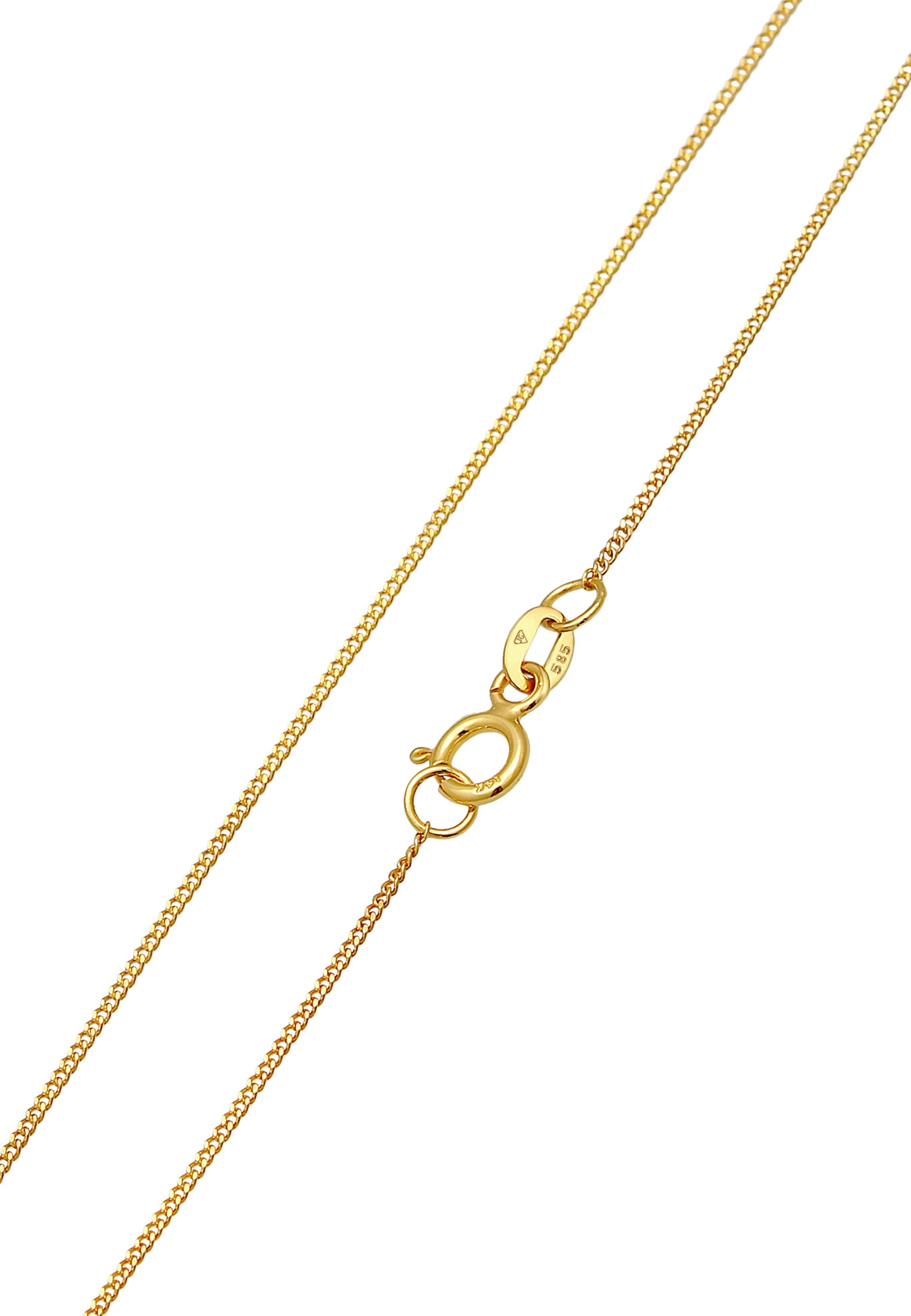 Elli Premium Kette ohne Anhänger »Halskette Panzkette Basic Klassik 585er Gelbgold«