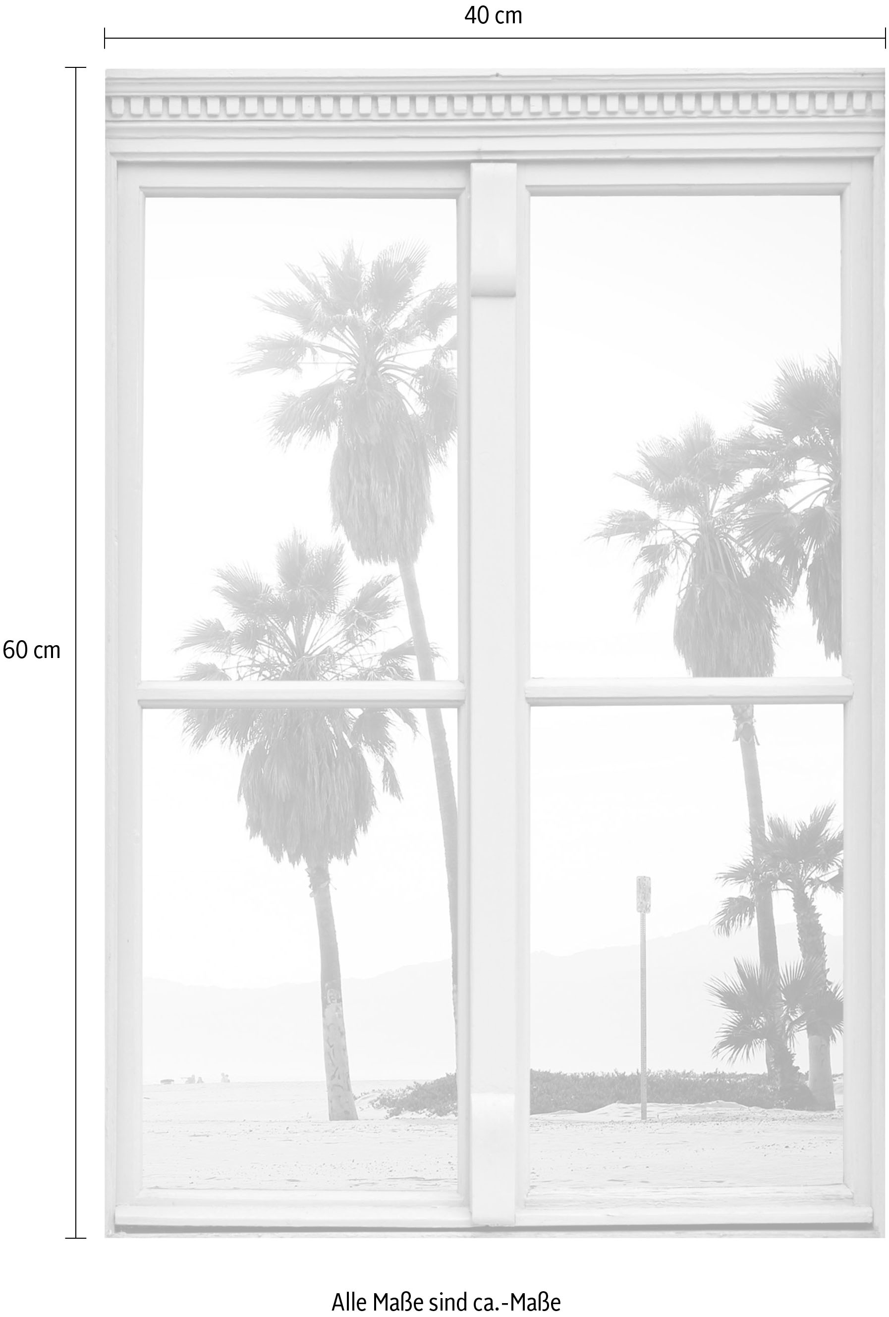 queence Wandsticker »Palmen« Wandsticker, Wandbild, selbstklebend, 3D, Fenster