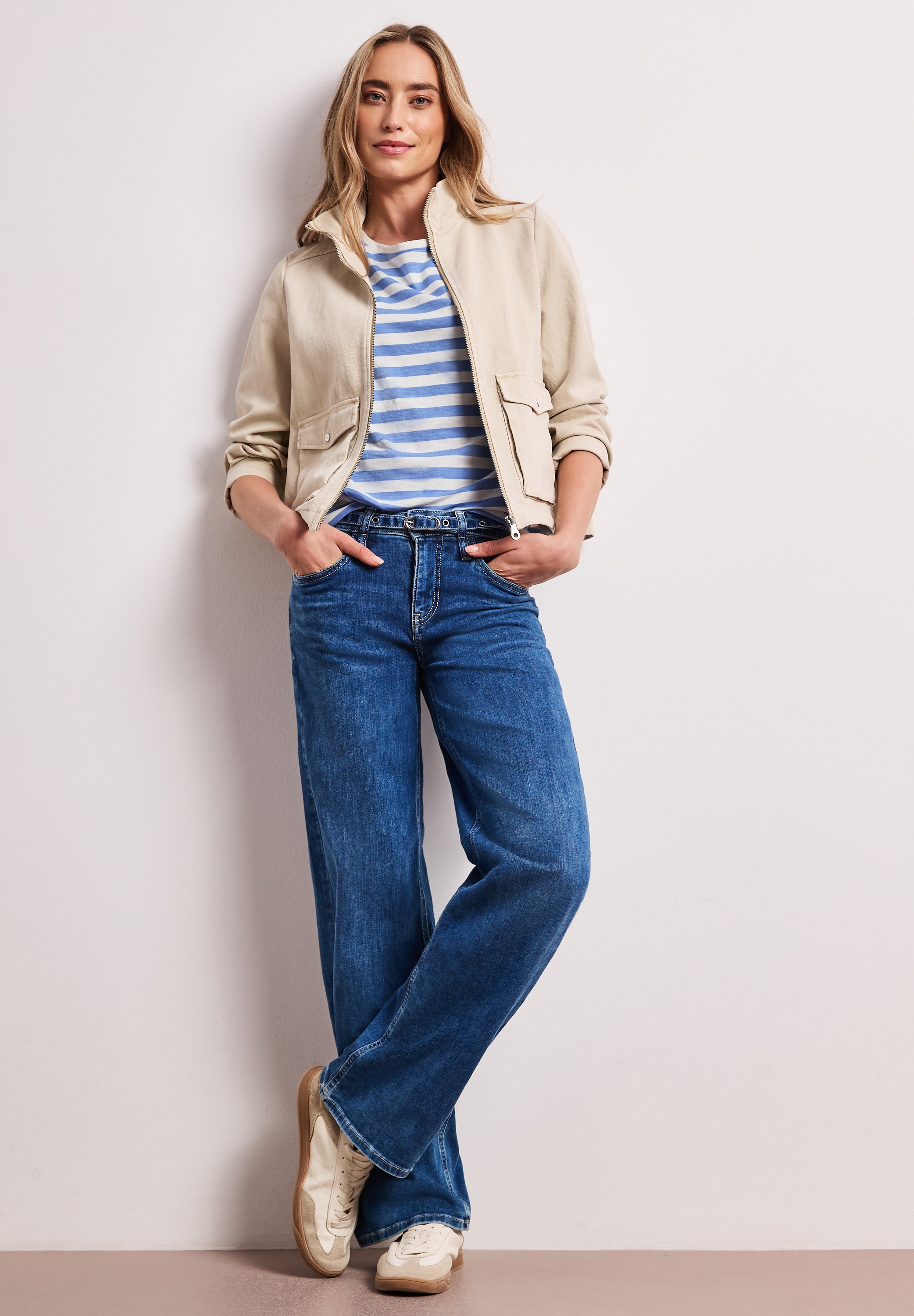 STREET ONE Shirttop Sommershirt mit Streifen