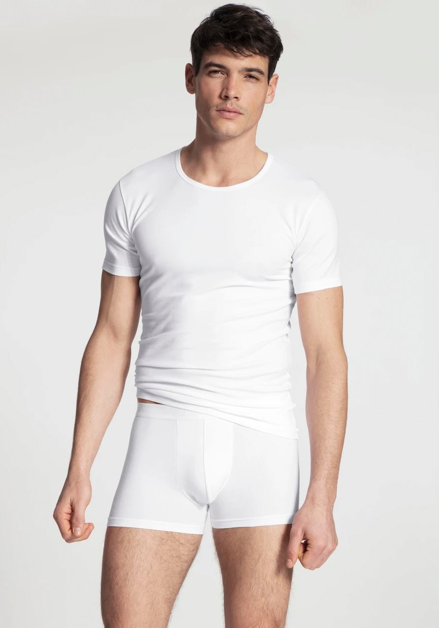 CALIDA T-Shirt »Natural Benefit«, (2er Pack), mit Rundhals-Ausschnitt und perfekte Passform
