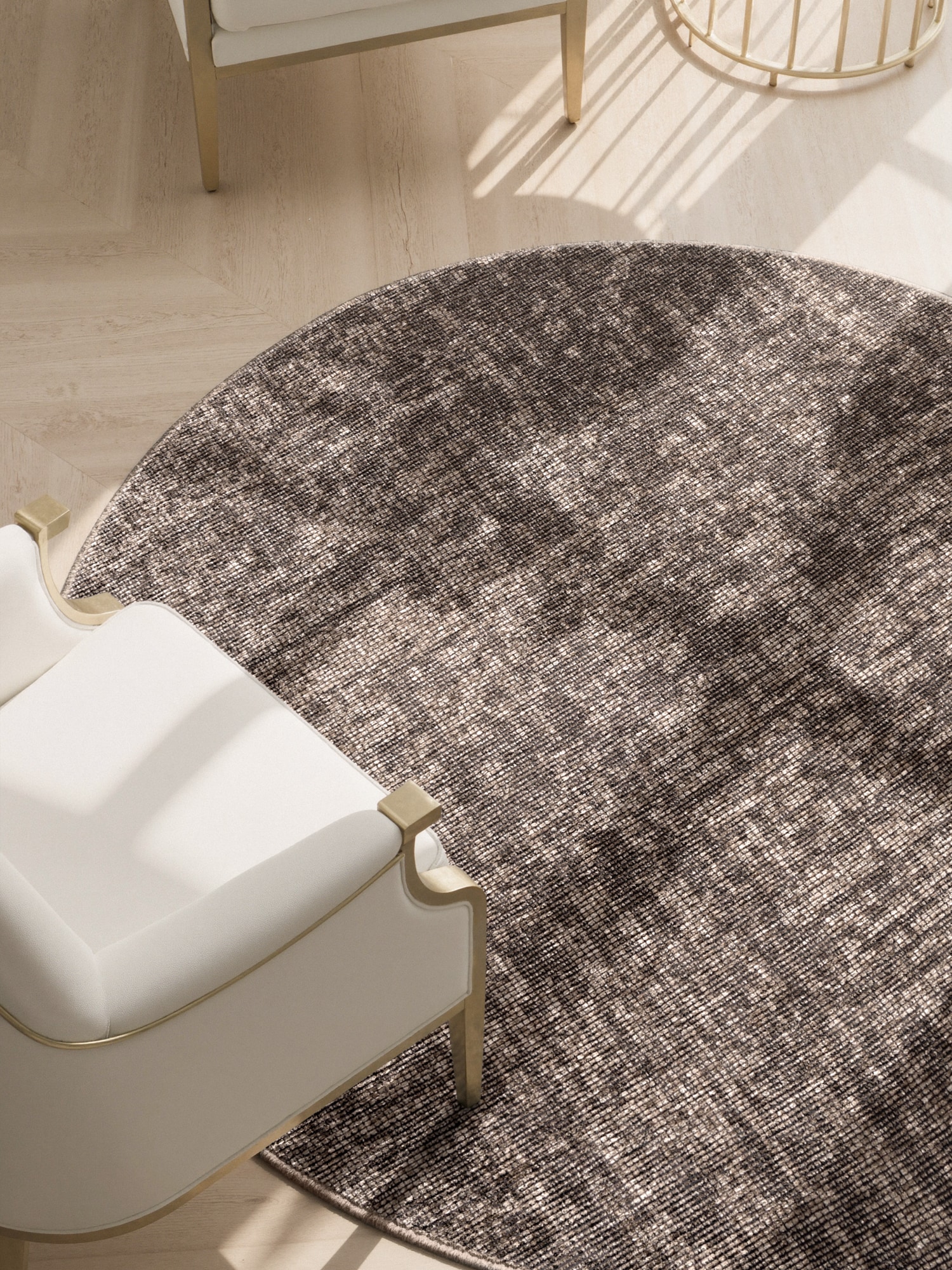 ELLE DECORATION Teppich »Prisma« rund 5 mm Höhe Glanz-Effekt, Karo Design, Kachel-Optik, Wohnzimmer, Schlafzimmer,Flur