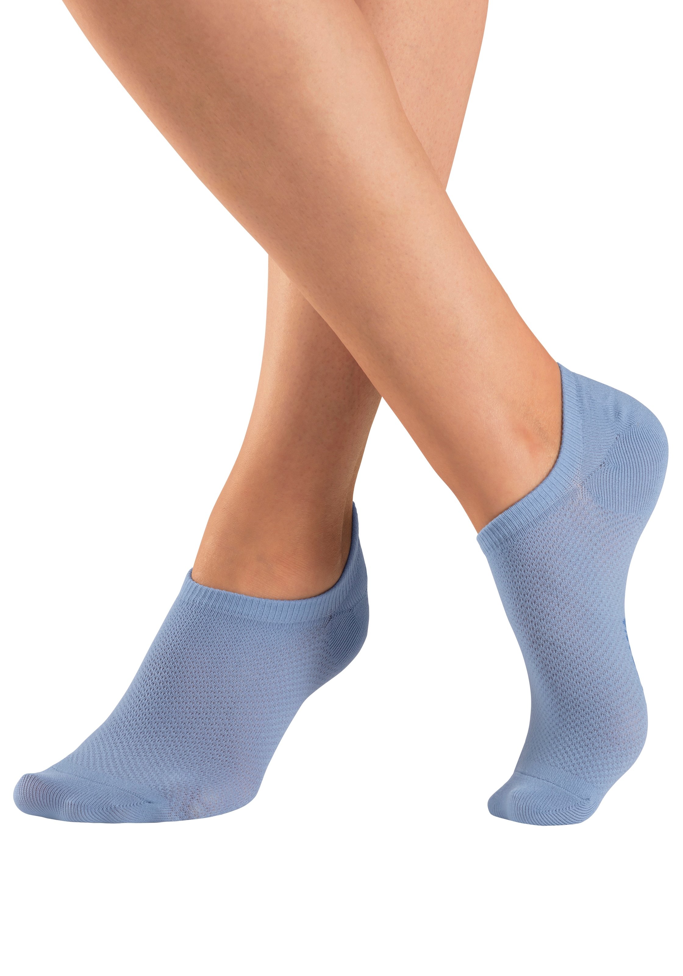 LASCANA ACTIVE Sneakersocken, (Packung, 7 Paar), mit Pikeestruktur und Silicon
