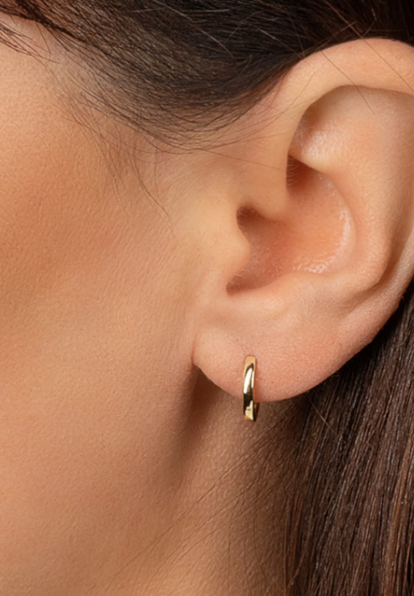 ONE ELEMENT Paar Creolen »Ohrringe  Creolen aus 585 Gelbgold Ø 12,5 x 3,0 mm«