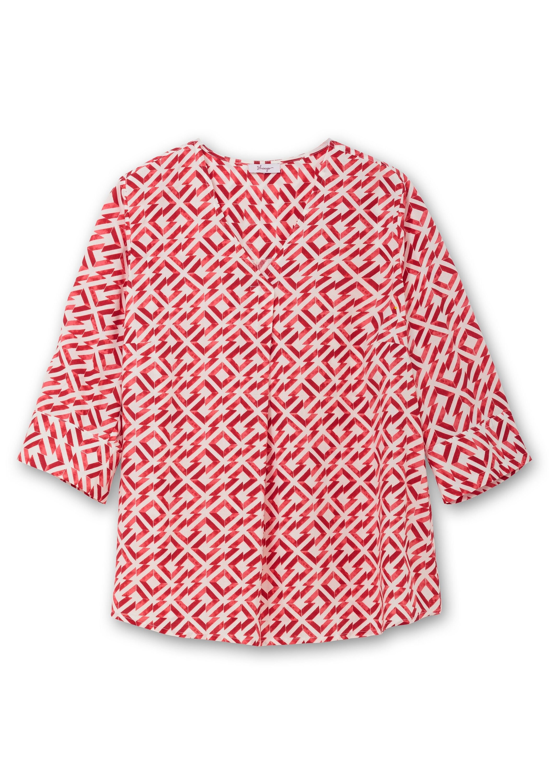 Sheego Tunika »3/4-Arm-Tunika mit Faltendetails und Grafikprint«