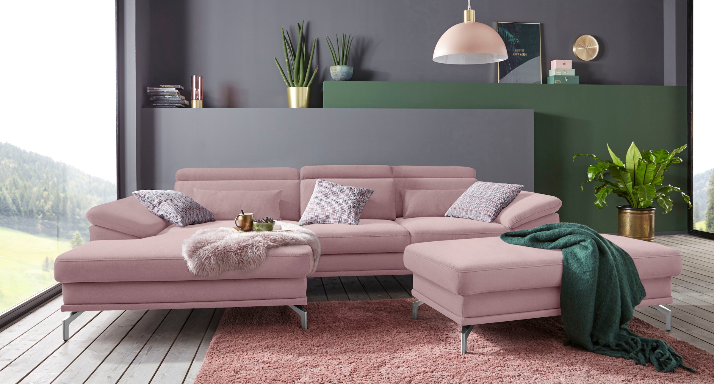 sit&more Ecksofa »Scorpio L-Form«, inklusive Sitztiefenverstellung, wahlweise mit Kopfverstellung