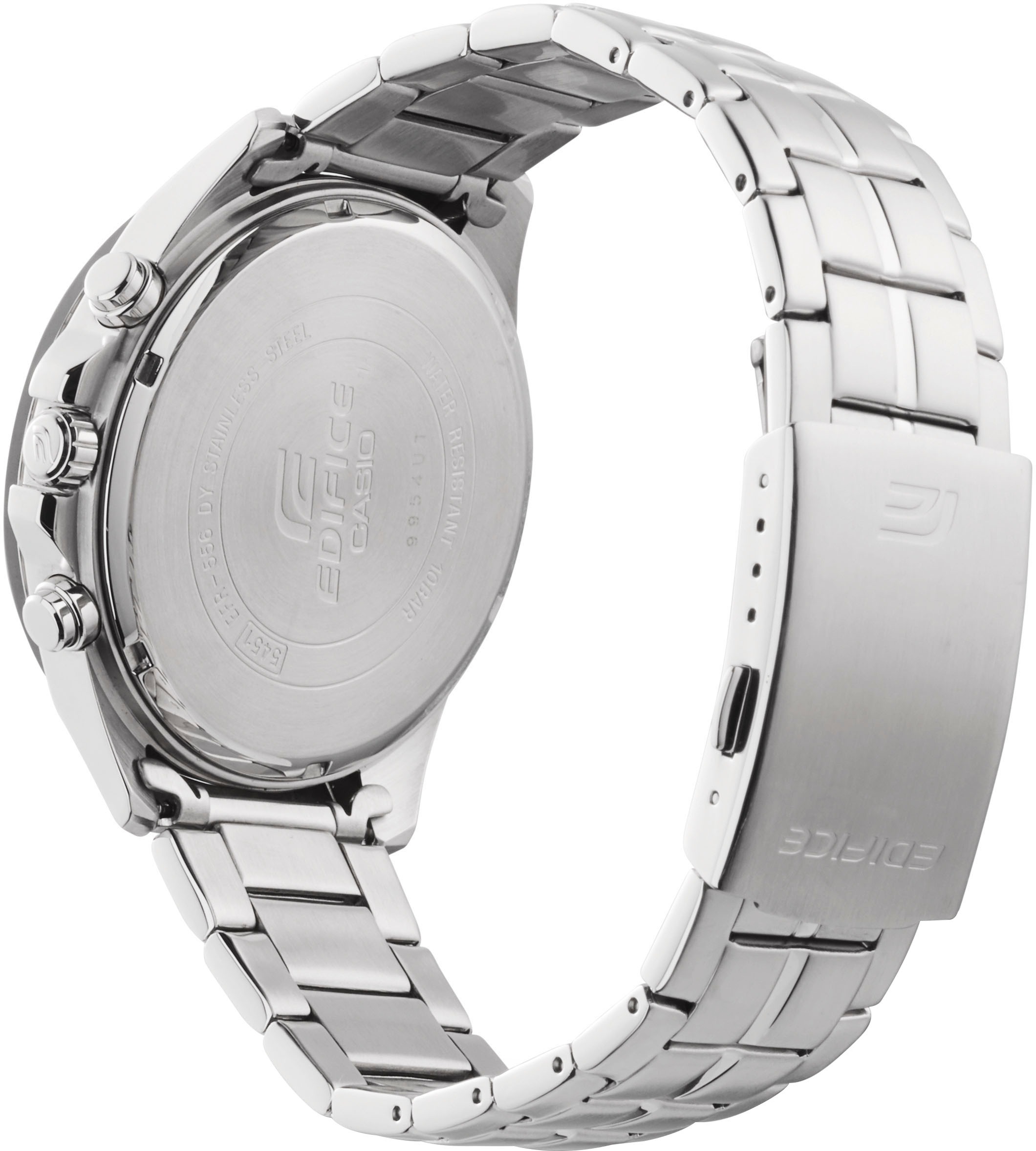 CASIO EDIFICE Chronograph, Quarzuhr,Armbanduhr,Herrenuhr,bis 10 bar wasserdicht, Edelstahlarmband