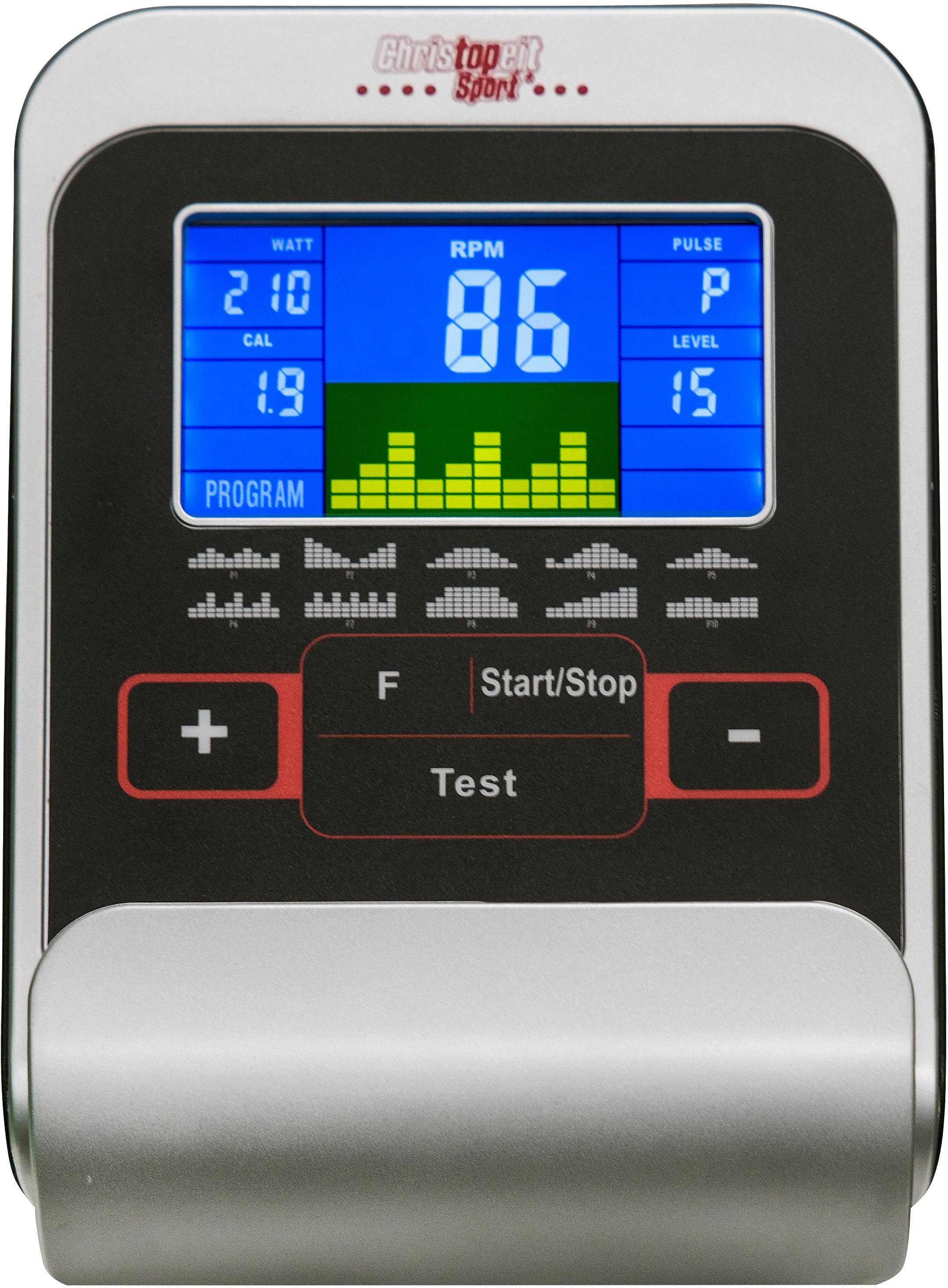 Christopeit Sport® Liege-Ergometer »RS 3«, (mit Tablet-Halterung), Schwungmasse ca. 10 kg, 24 Widerstandsstufen