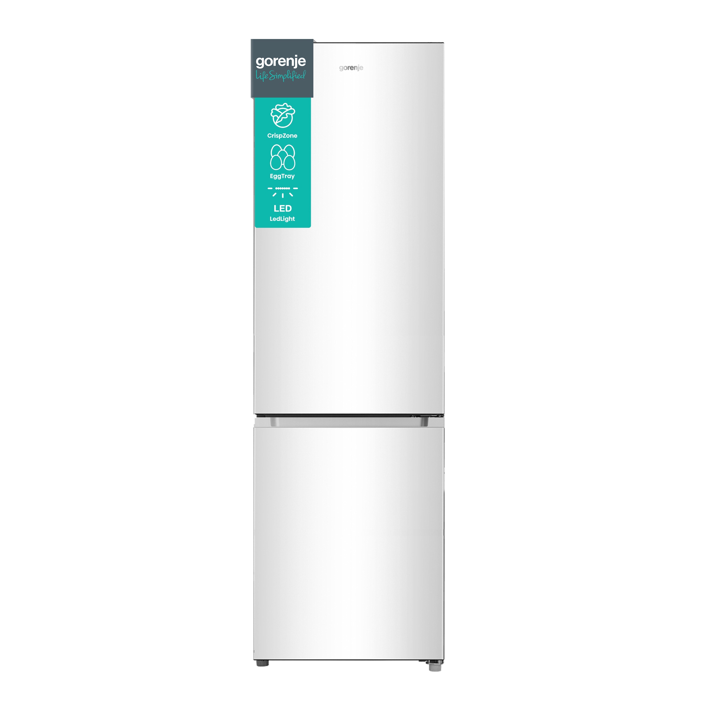 GORENJE Kühl-/Gefrierkombination »RK4182PW4«, LED-Innenbeleuchtung, CrispZone, Eco-Modus