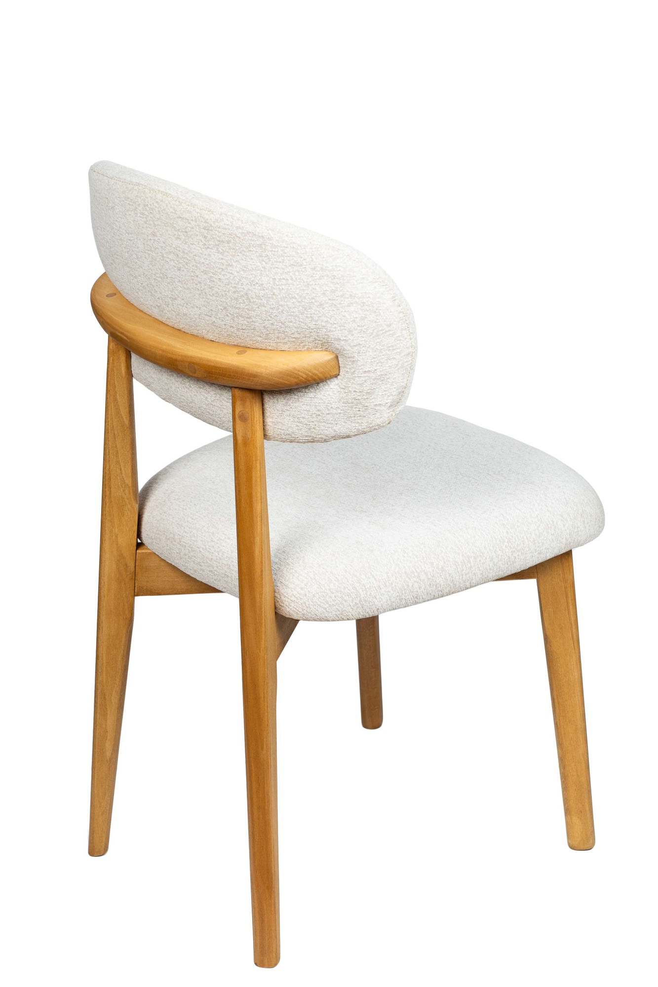 Home affaire Esszimmerstuhl »Nomo Polsterstuhl, Küchenstuhl, 4-Fußstuhl« () 2 Stk.Chenille, Massivholzbeine, Retro