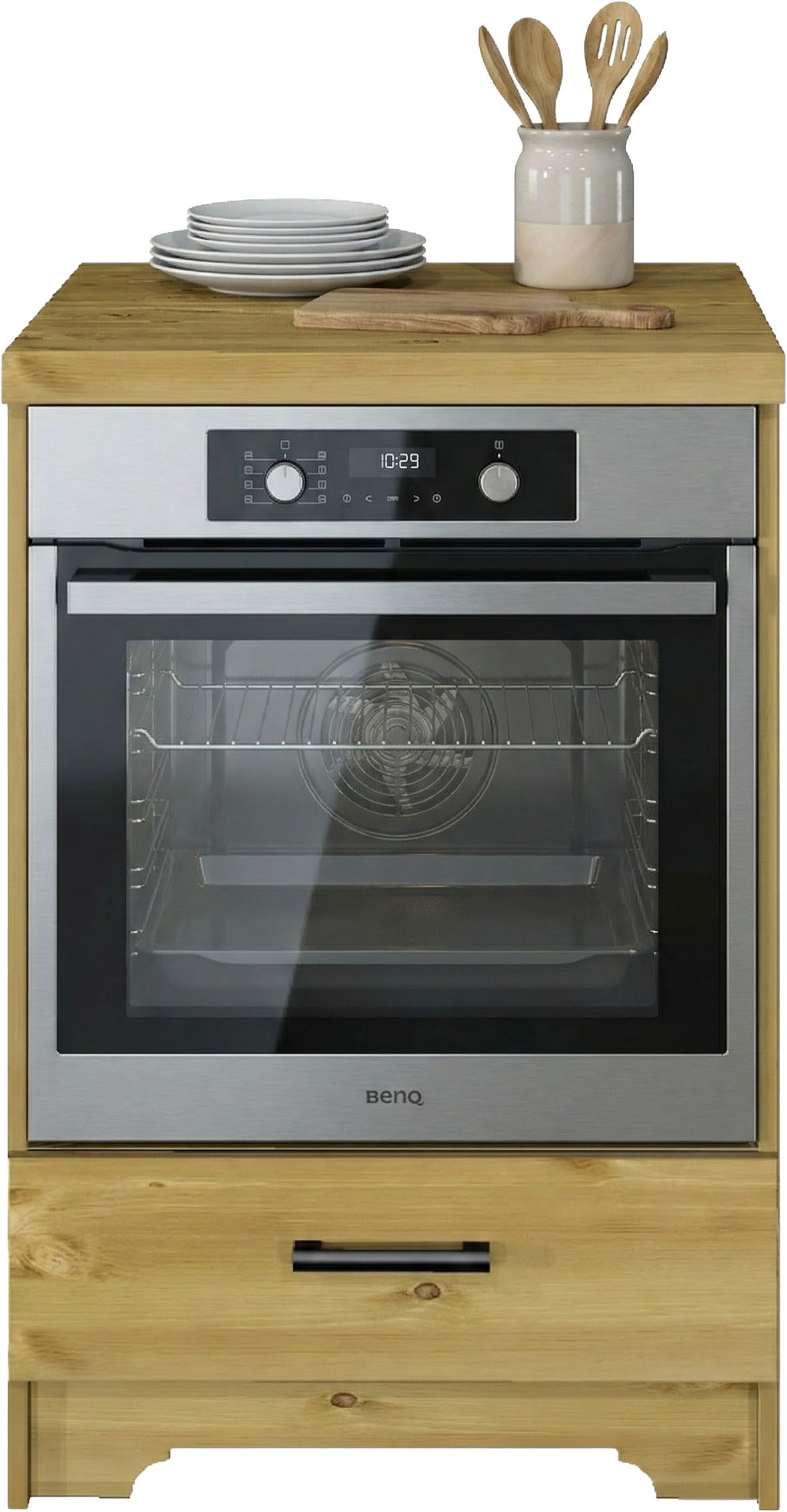 Home affaire Küchenzeile »Meliss« aus massiver Kiefer, mit Soft-Close-Funktion, 8-teiliges Set