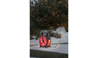 KONSTSMIDE LED-Lichterkette »Weihnachtsdeko aussen«, 200 St.-flammig, Micro  LED mit Kabelaufroller, schwarz-rot, 200 warm weiße Dioden bequem bestellen