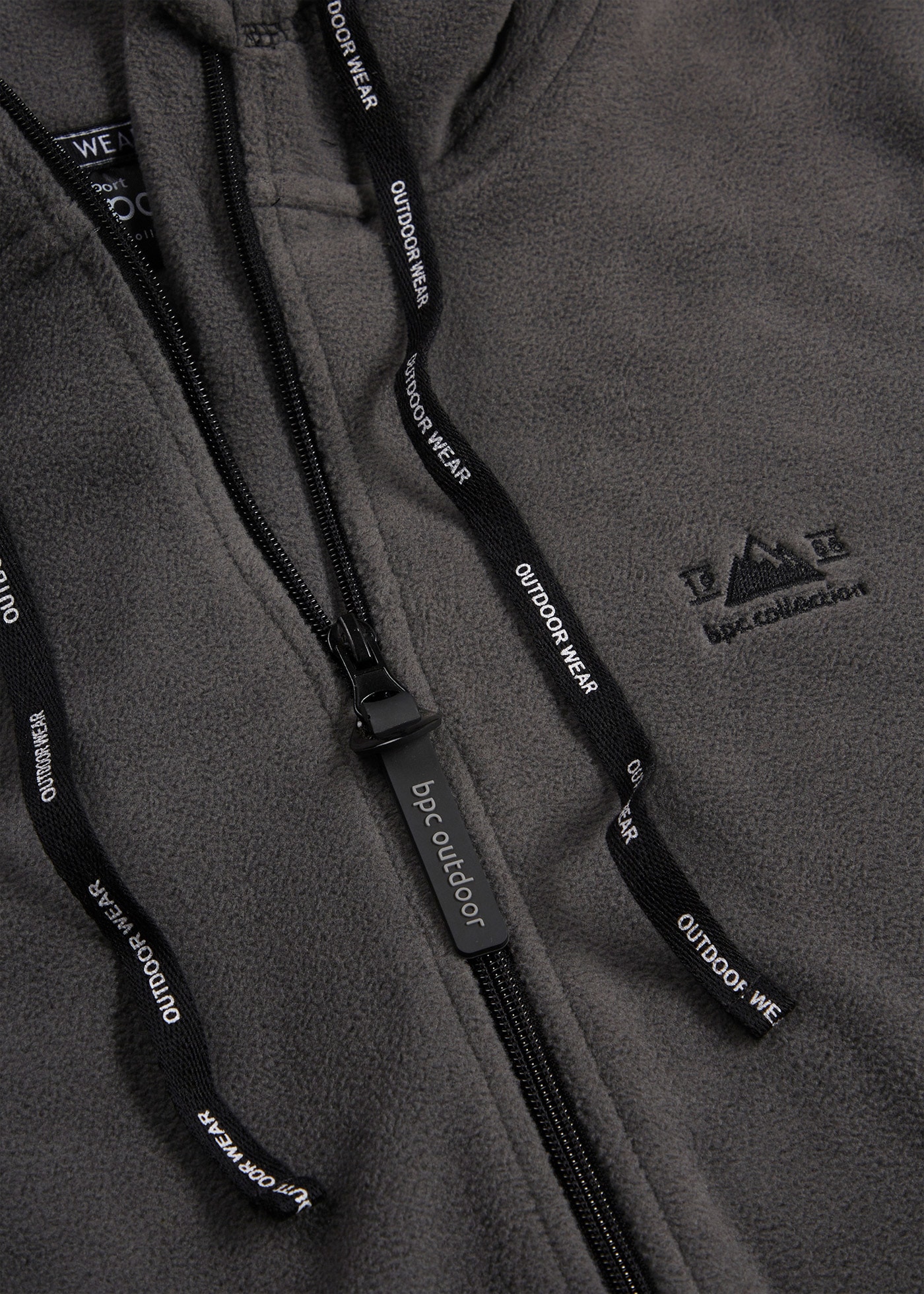 bonprix Fleecejacke mit Kapuze A-Linien-Schnitt, Langarm-Design, aus 100% Polyester, Regular Fit