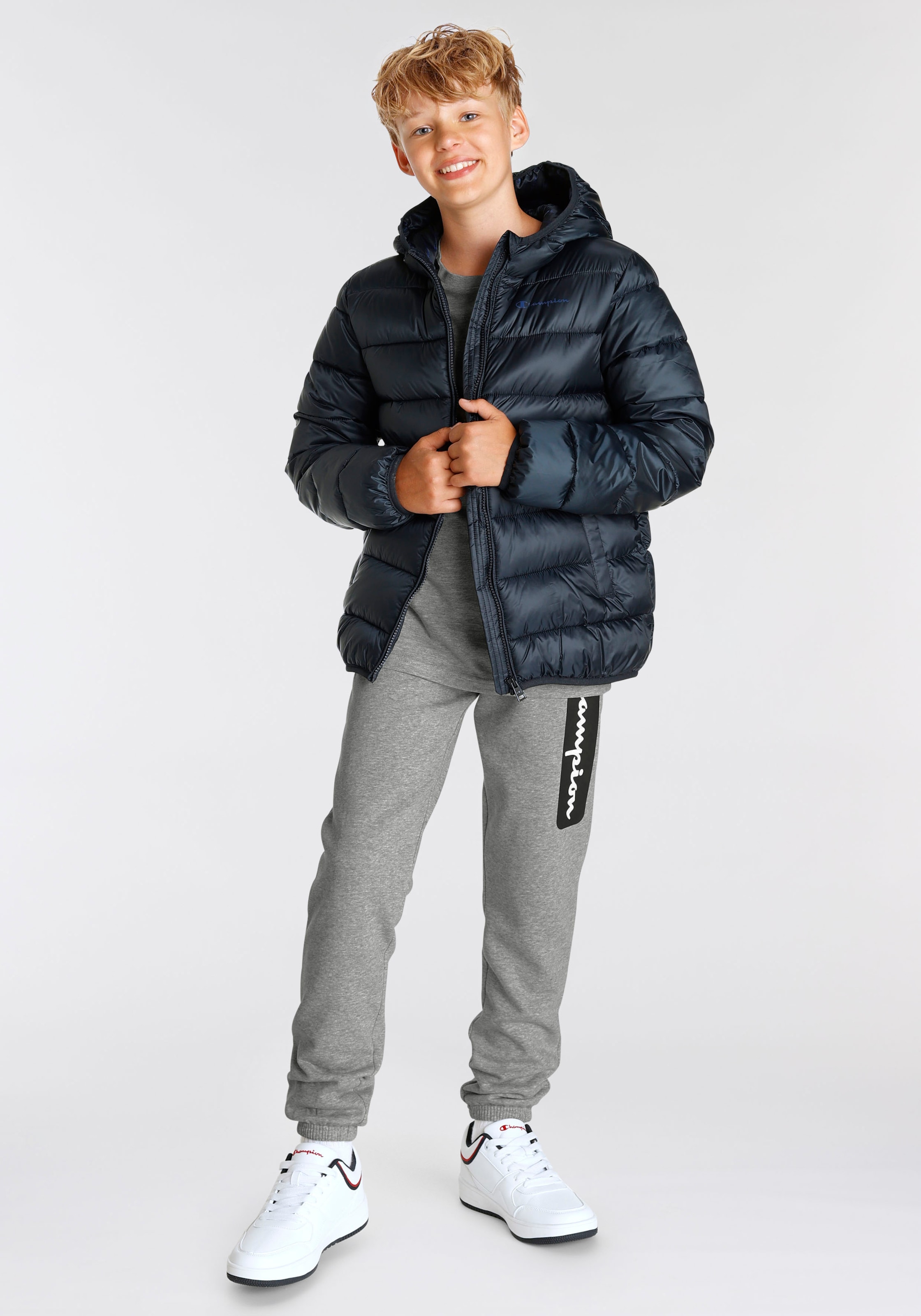 Champion Steppjacke »Outdoor Hooded Jacket - für Kinder«, mit Kapuze bei