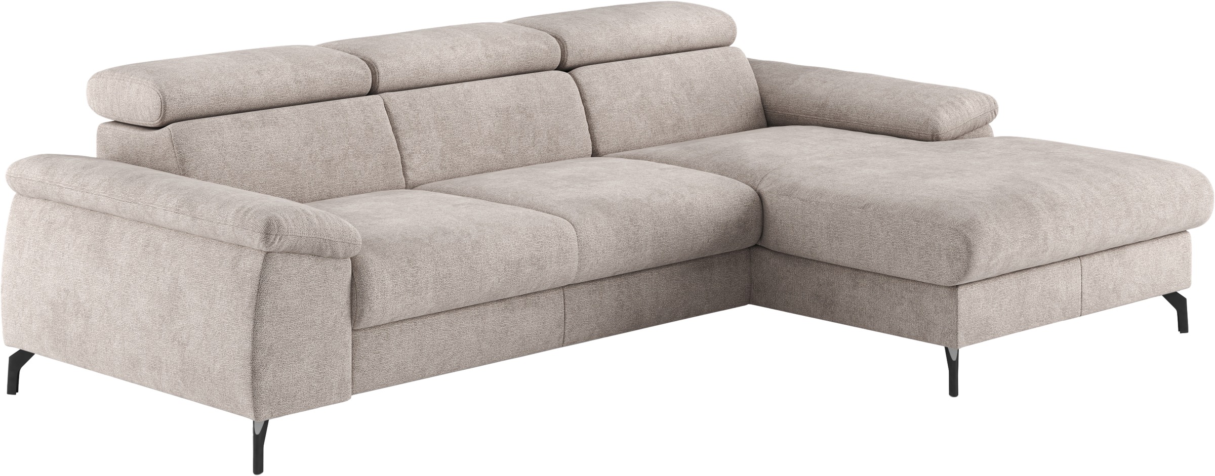 COTTA Ecksofa »Kitty L-Form, B: 242 cm«, mit Kopfteilverstellung, optional Bettfunktion & Bettkasten