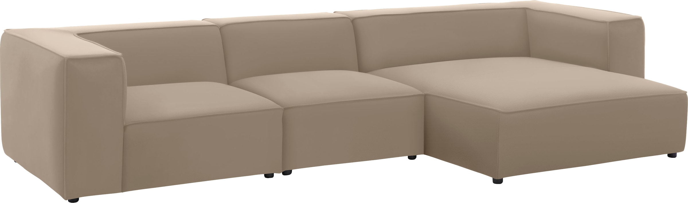 W.SCHILLIG Ecksofa »around-the-block«, mit eleganter Biese, mit Federkern, Breite 341 cm