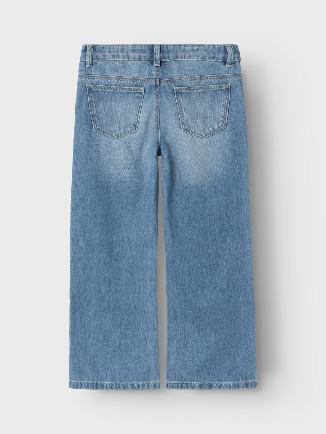Name It Weite Jeans »NKFROSE für Mädchen mit weitem Bein und klassischem Sitz« normal, Denim, Abriebeffekte, Reißverschluss