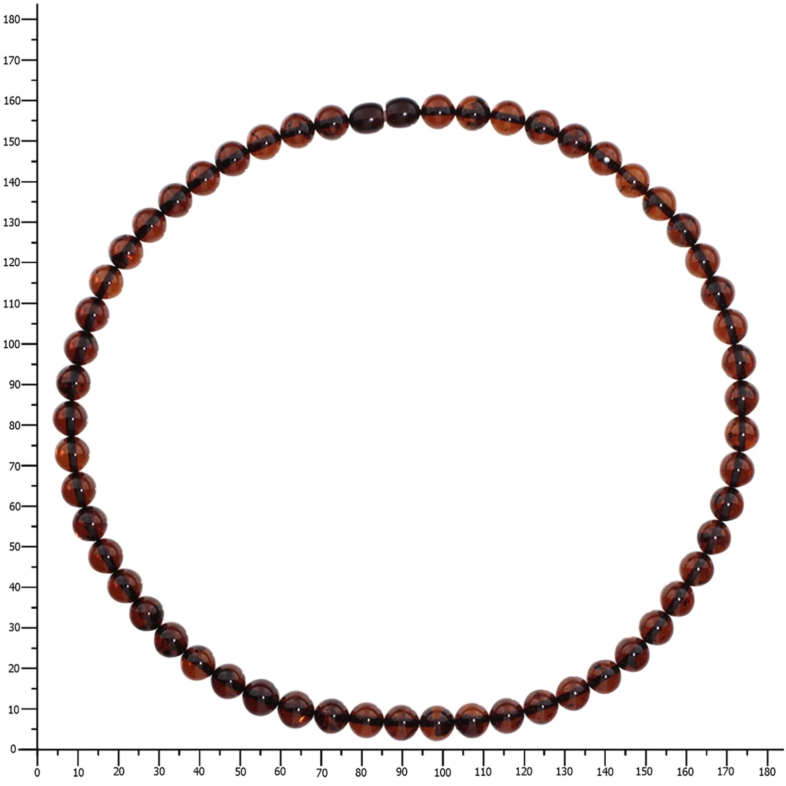 OSTSEE-SCHMUCK Kette ohne Anhänger »- Kugel 8 mm - Bernstein - ,«