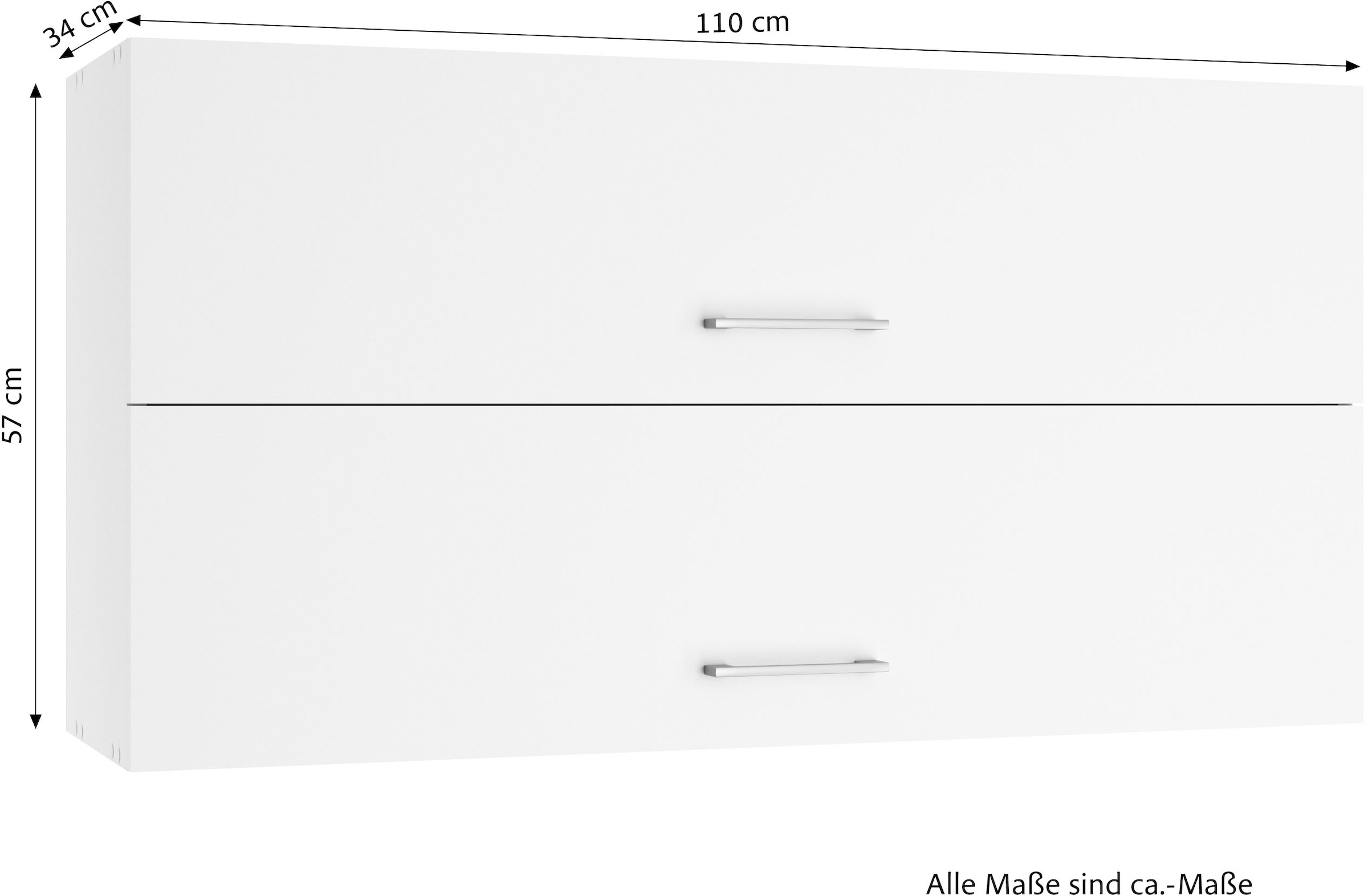 KOCHSTATION Klapphängeschrank »KS-Milan« Klapphängeschrank 110 cm, matte oder hochglänzende Fronten