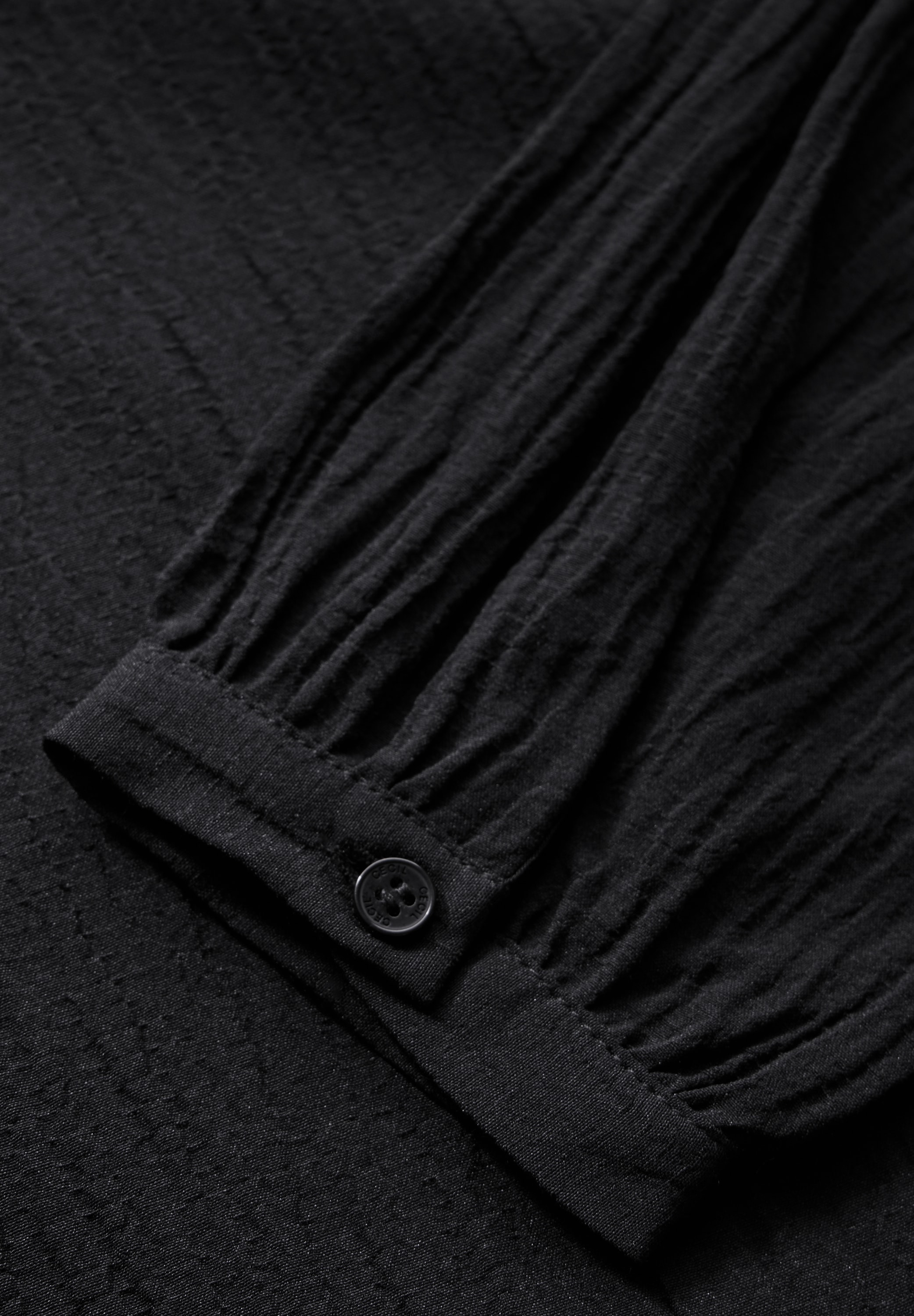 Cecil Schlupfbluse, mit Smock-Detail in Crêpe-Qualität