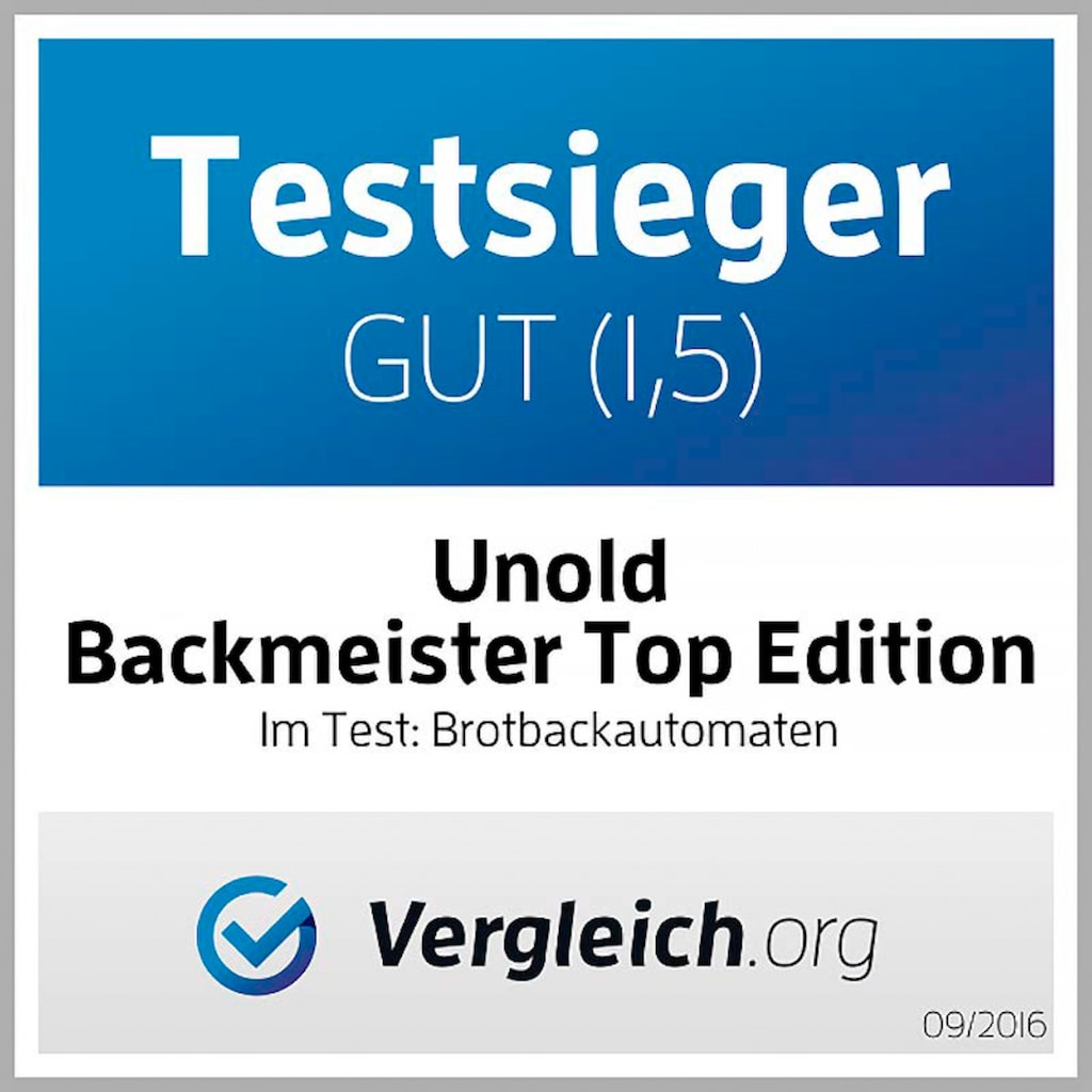 Unold Brotbackautomat »Backmeister® Top Edition 68415«, 12 Programme, 615 W