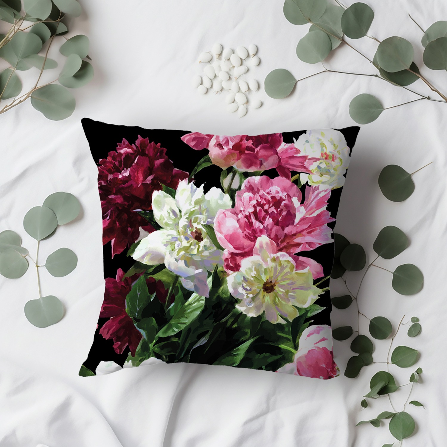 queence Dekokissen »Blütenzweige« Kissenhülle ohne Füllung, 1 Stück