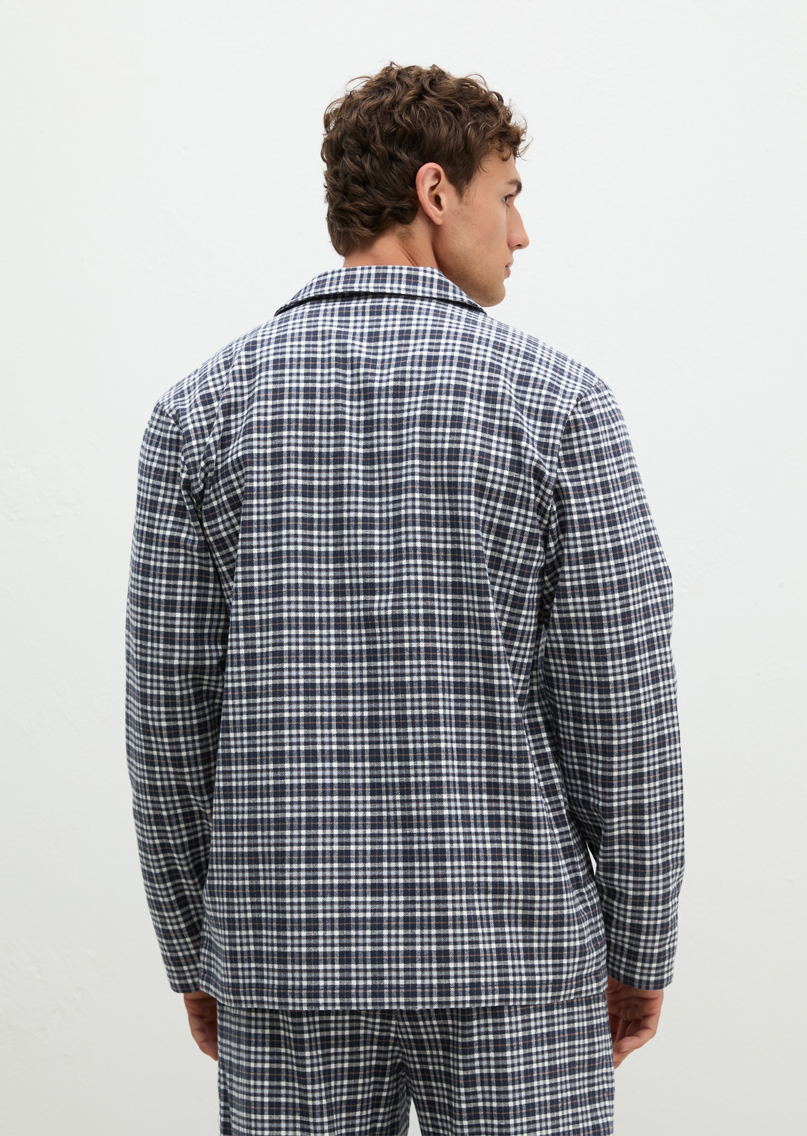 Marc O'Polo Pyjamaoberteil bequeme Passform, Langarm, mit V-Ausschnitt, für Homewear