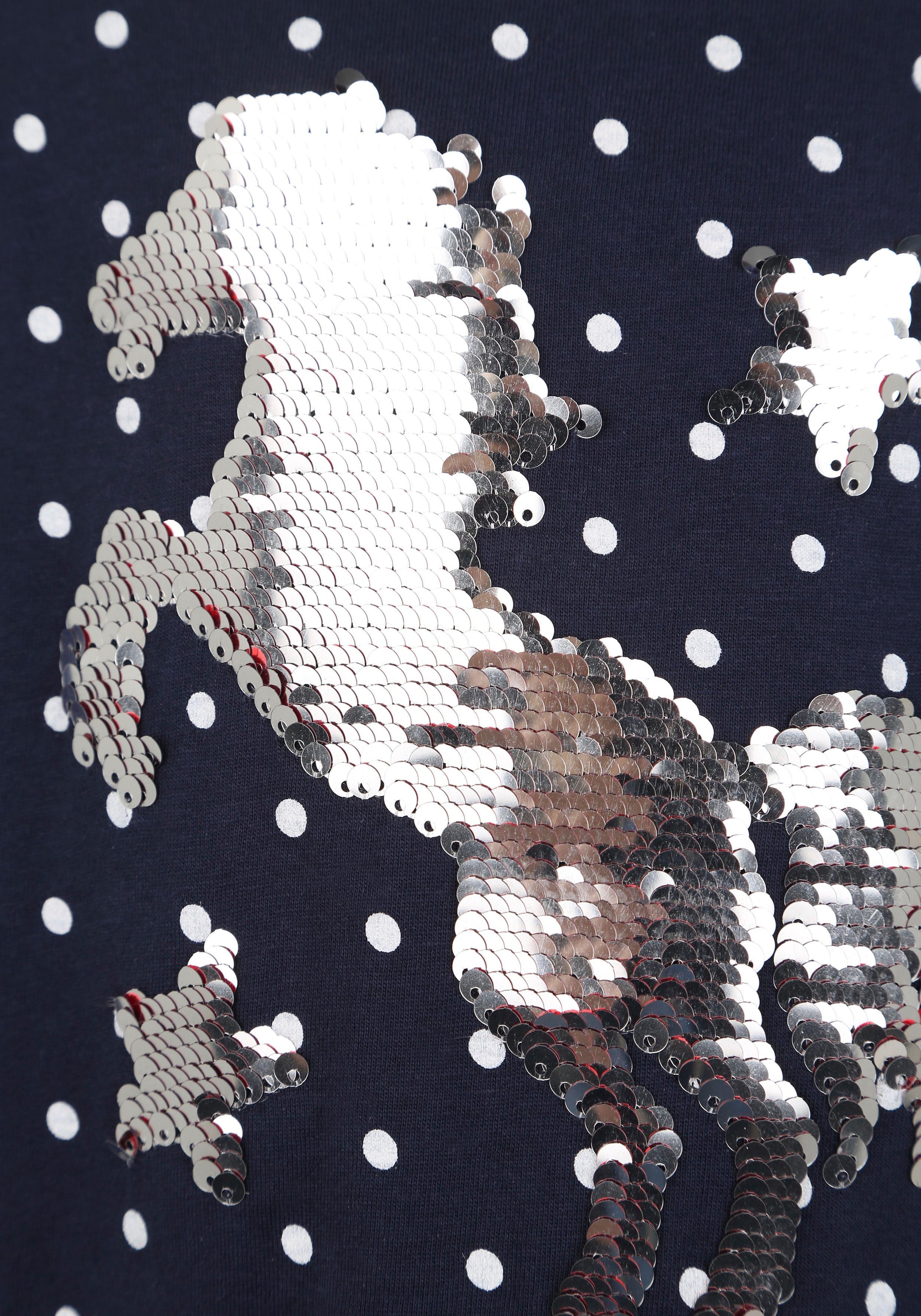KIDSWORLD Langarmshirt »für kleine Mädchen«, Langarm, Basic-Passform, bedruckt, Rundhalsausschnitt