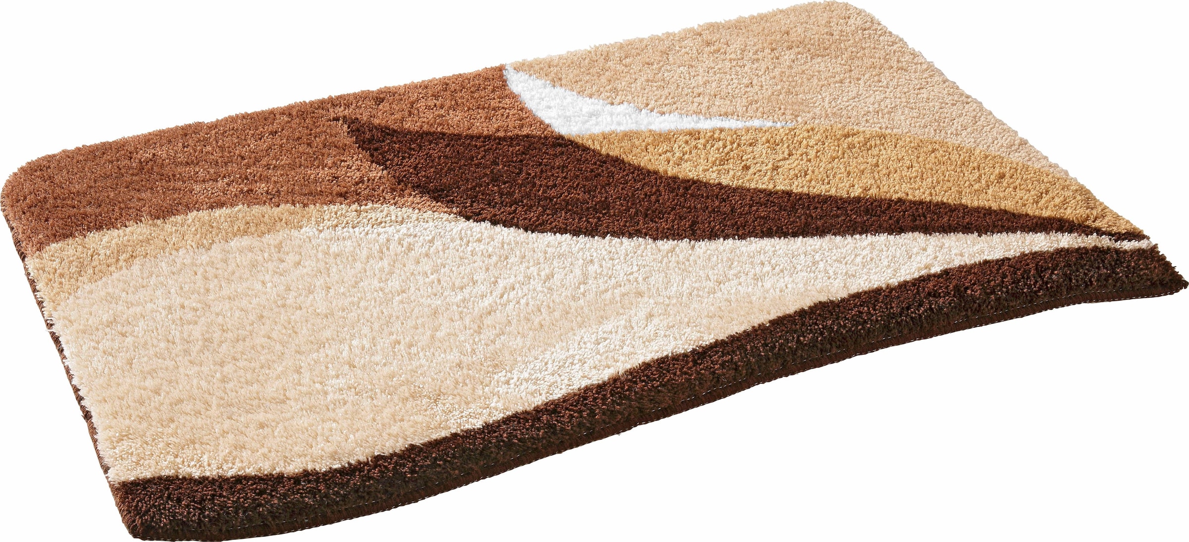 my home Badematte »Magnus, Badvorleger, Badezimmer Teppich«, rutschhemmend beschichtet, strapazierfähig-schnell trocknend, mehrfarbig, Badteppich, Badematten auch als 2 teiliges Set & rund